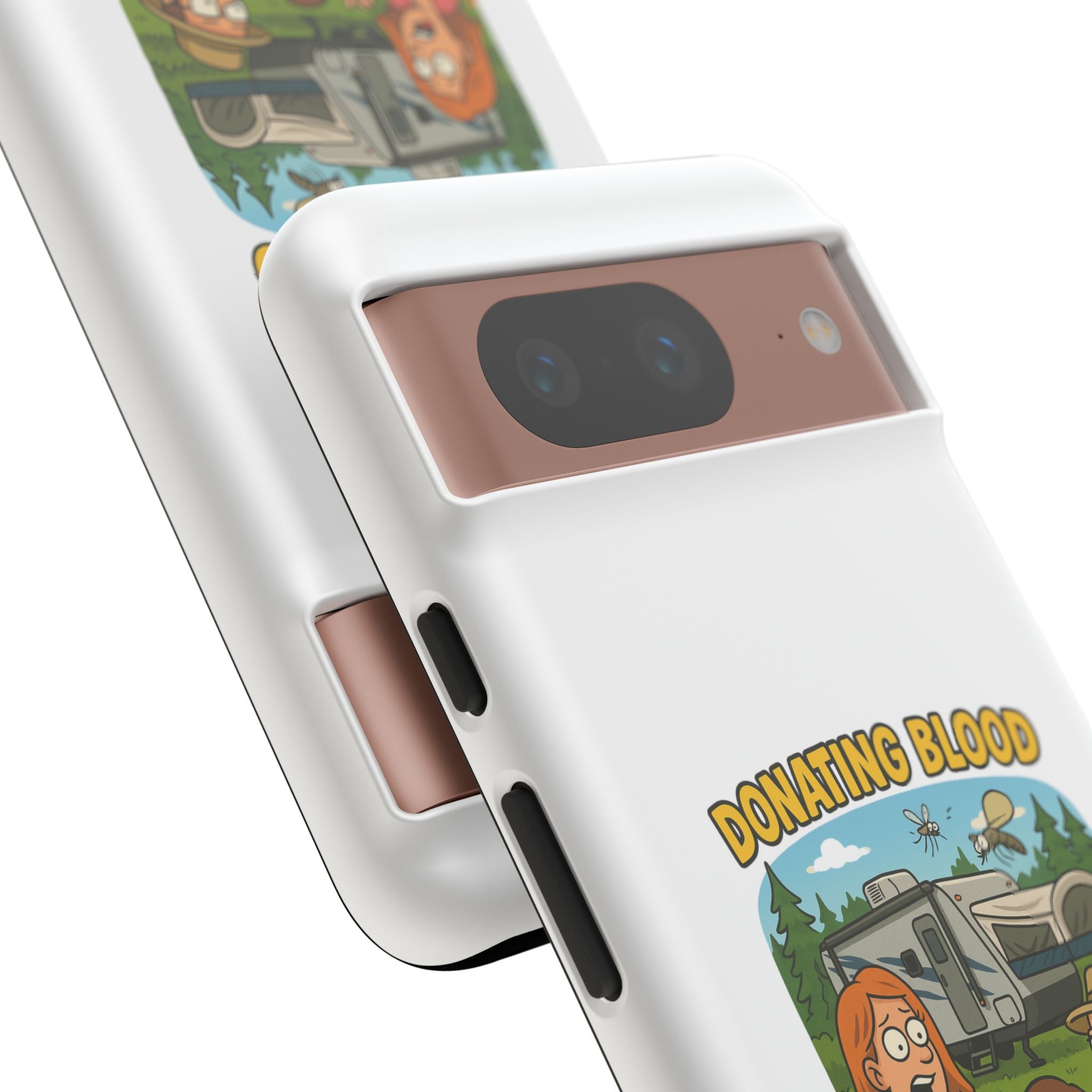 Humorous Phone Case - Donating Blood Mosquito Design, Funny Gift for Nurses, Outdoor Lovers, Eco-Friendly Gift, Summer Fun