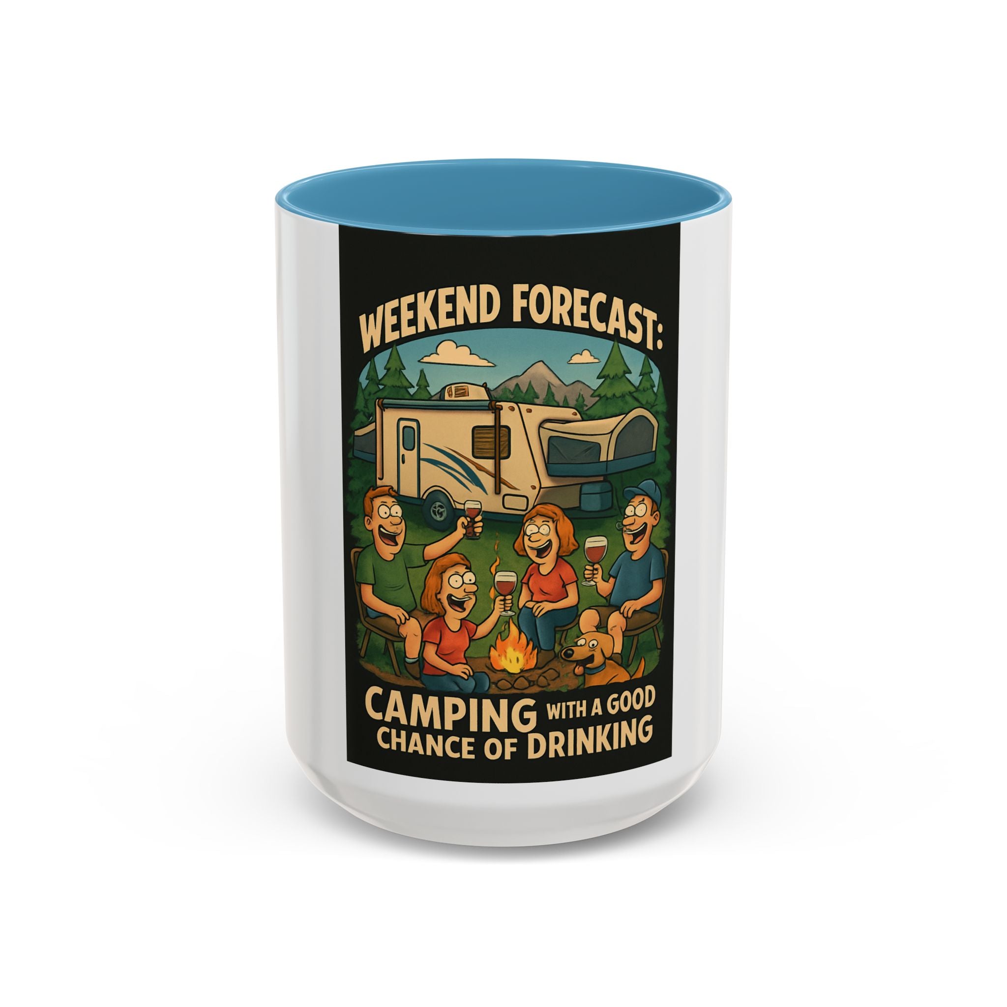 Camping Forecast Coffee Mug | Outdoor Adventure Gift | Funny Camper Mug | Gift for Campers | Camping Enthusiast Decor