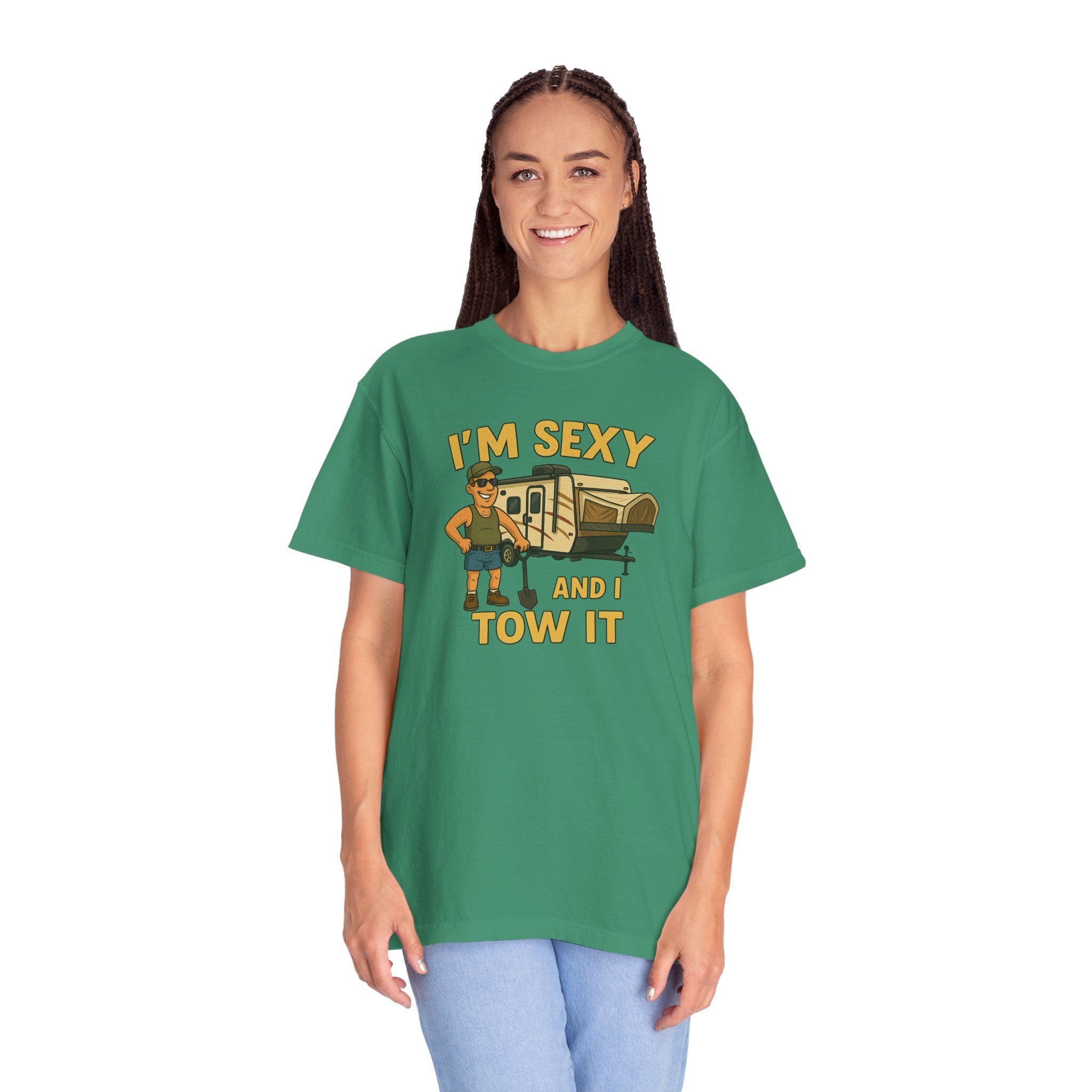 Playful Camping T-Shirt, I'm Sexy and I Tow It Tee, Unisex Outdoor Shirt, Funny Gift for RV Lovers, Travel T-Shirt, Casual Summer Wear