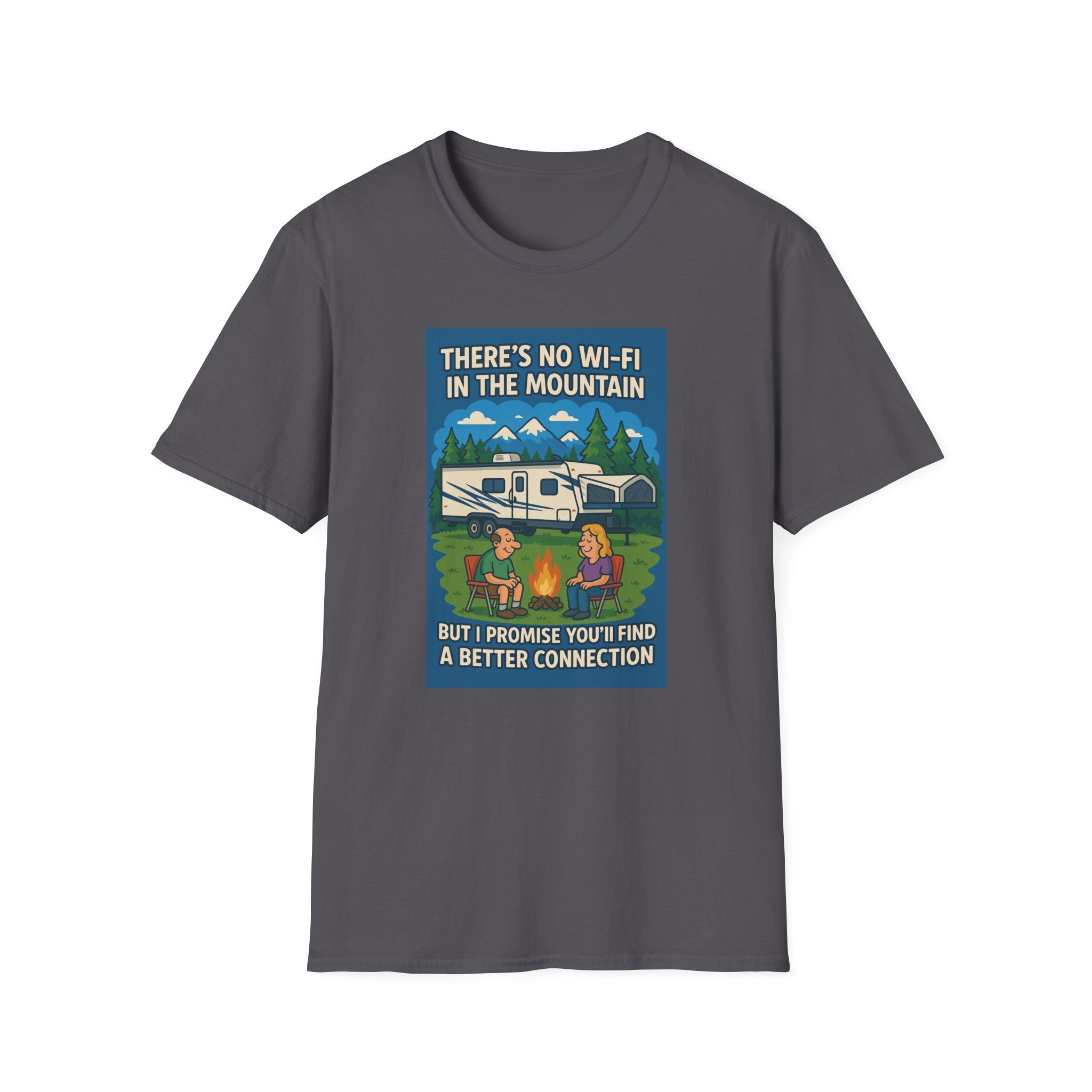 Camping Connection Unisex Softstyle T-Shirt - Fun Outdoor Adventure Tee