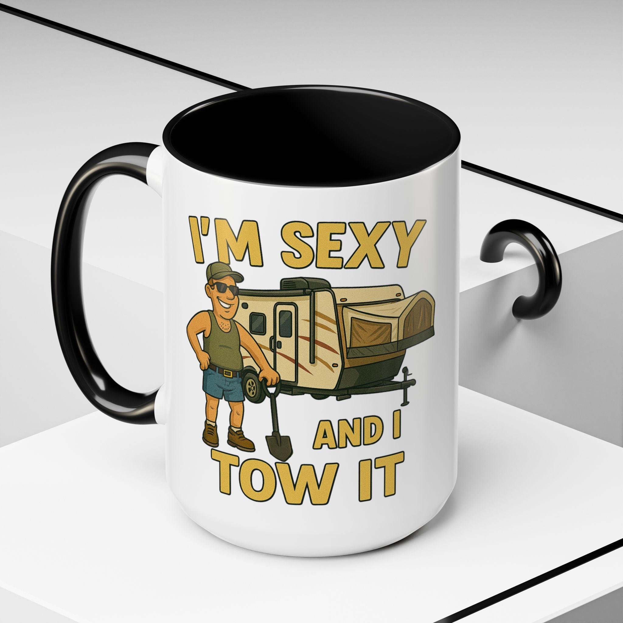 Playful Camping Mug, Funny Coffee Cup, Camper Gift, RV Lover's Accessory, Outdoor Adventure Mug
