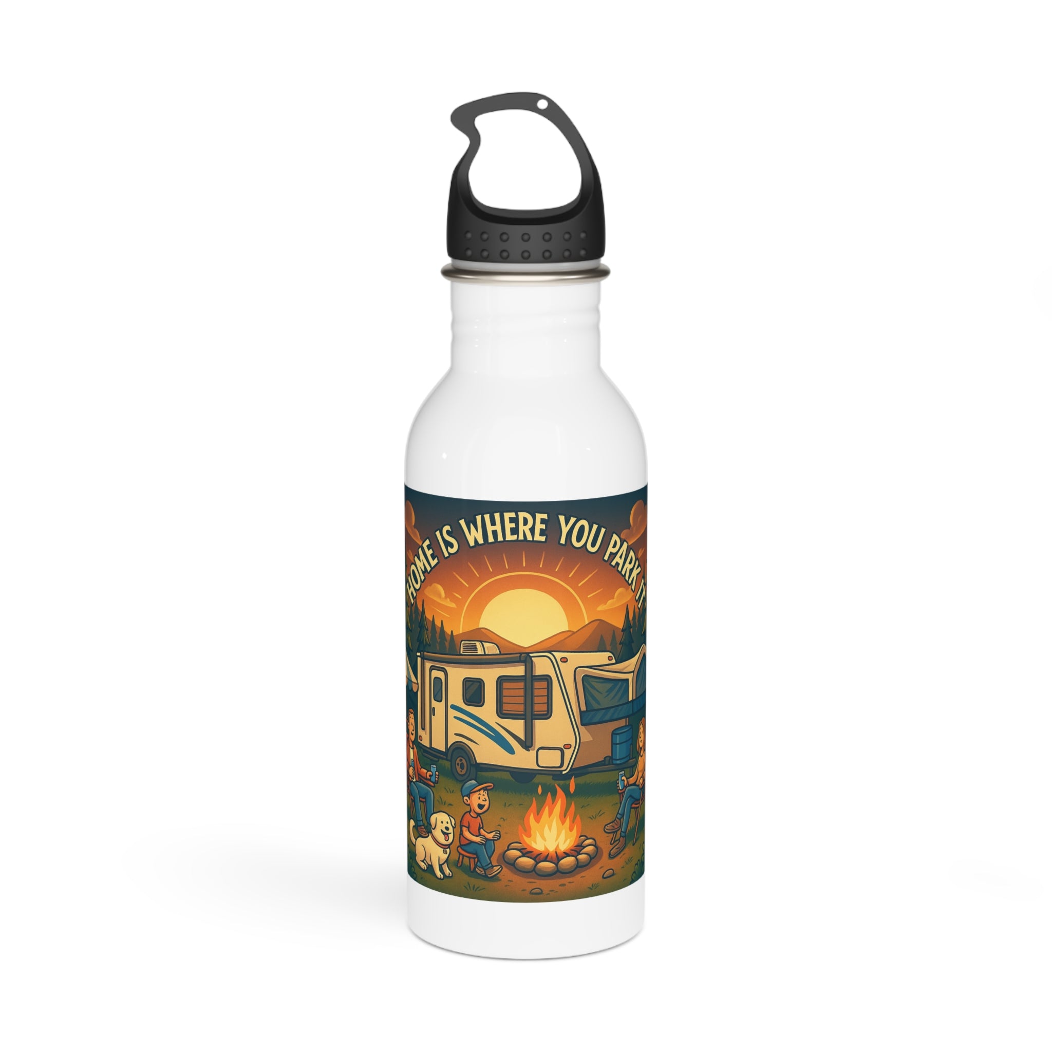 Camping Vibes Stainless Steel Water Bottle | Adventure Gift | Outdoor Enthusiast | RV Life | Camping Essentials | Travel Hydration