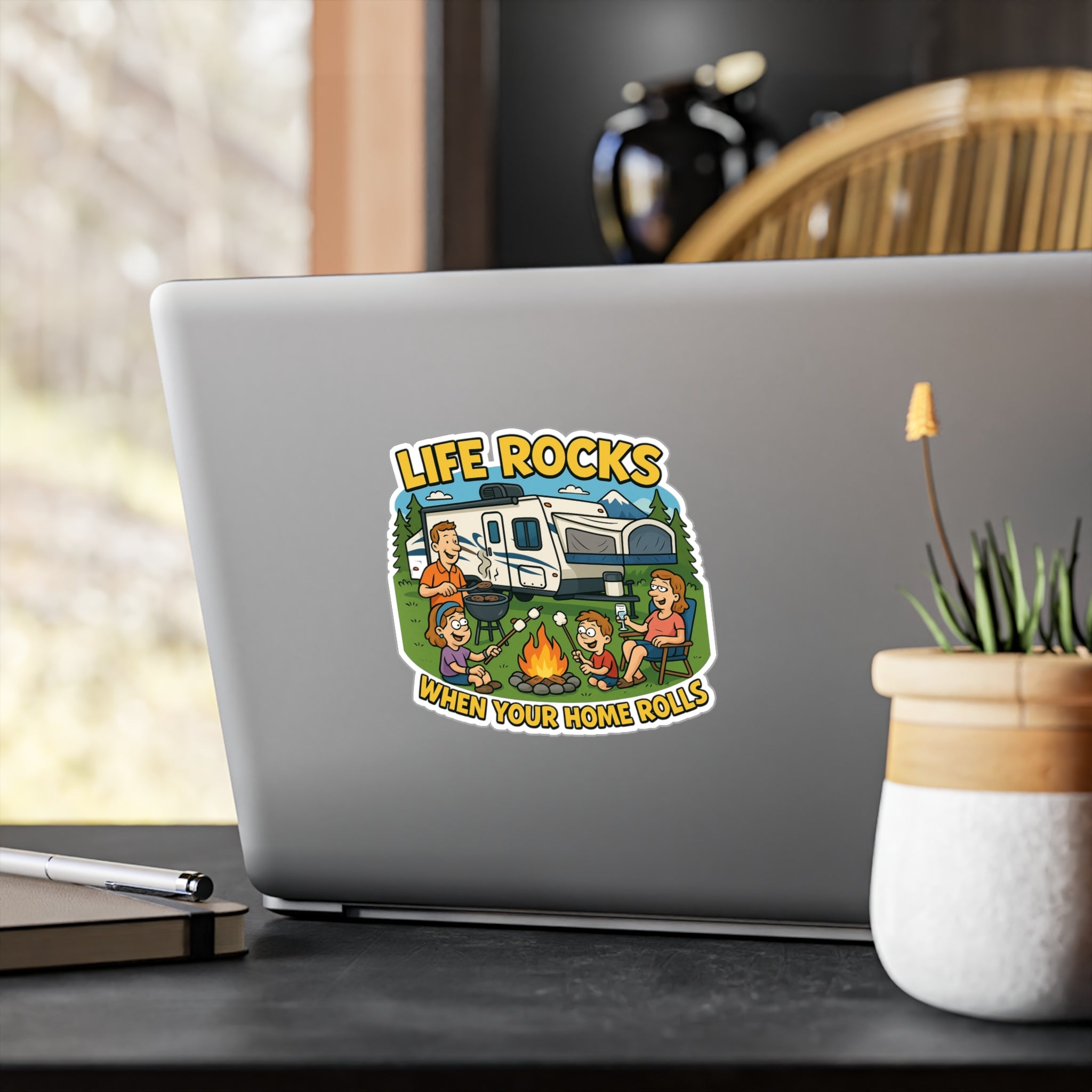 RV Life Vinyl Decals, Camping Stickers for Travelers, Adventure Decor, Outdoor Stickers, Home on Wheels