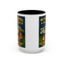 Camping-Themed Accent Coffee Mug | Perfect for RV Lovers, Campers, Travelers, Cozy Nights, Outdoor Adventures, Unique Gift Ideas