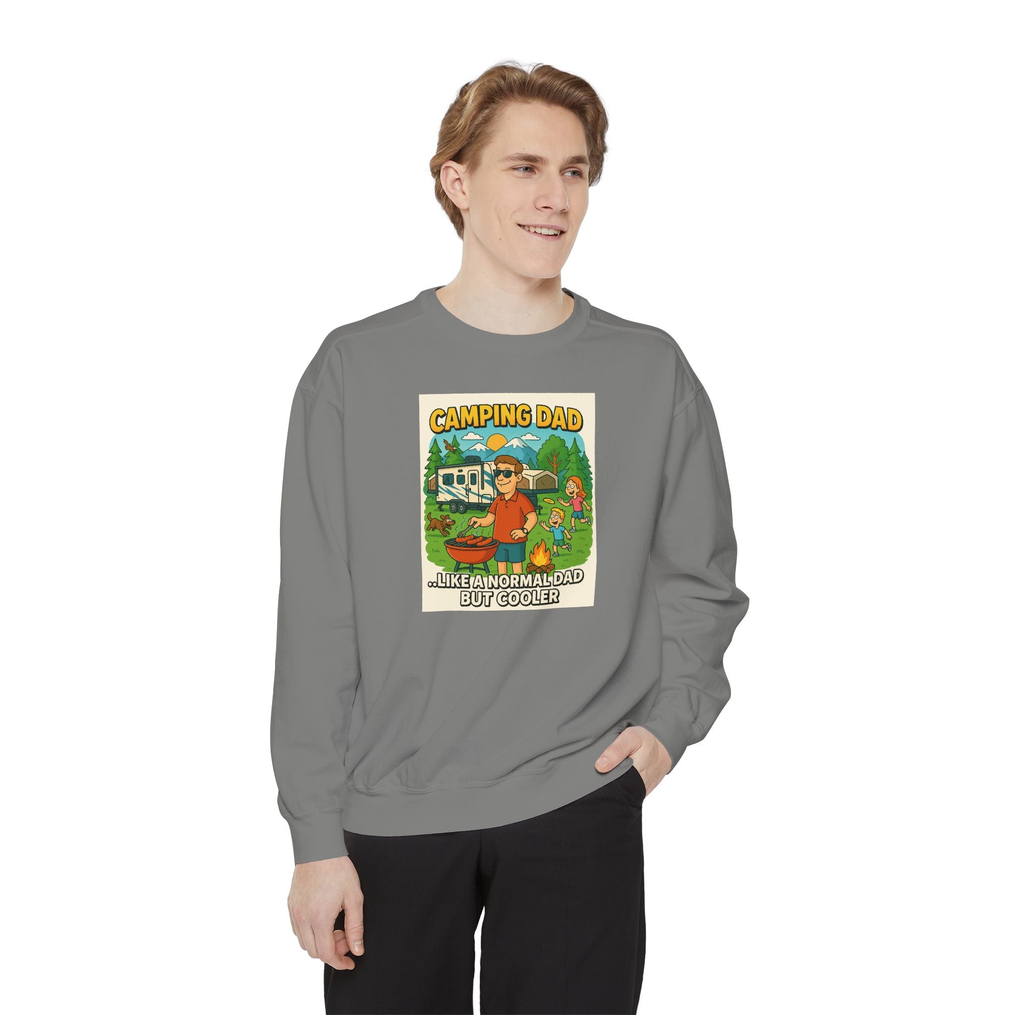 Camping Dad Unisex Garment-Dyed Sweatshirt