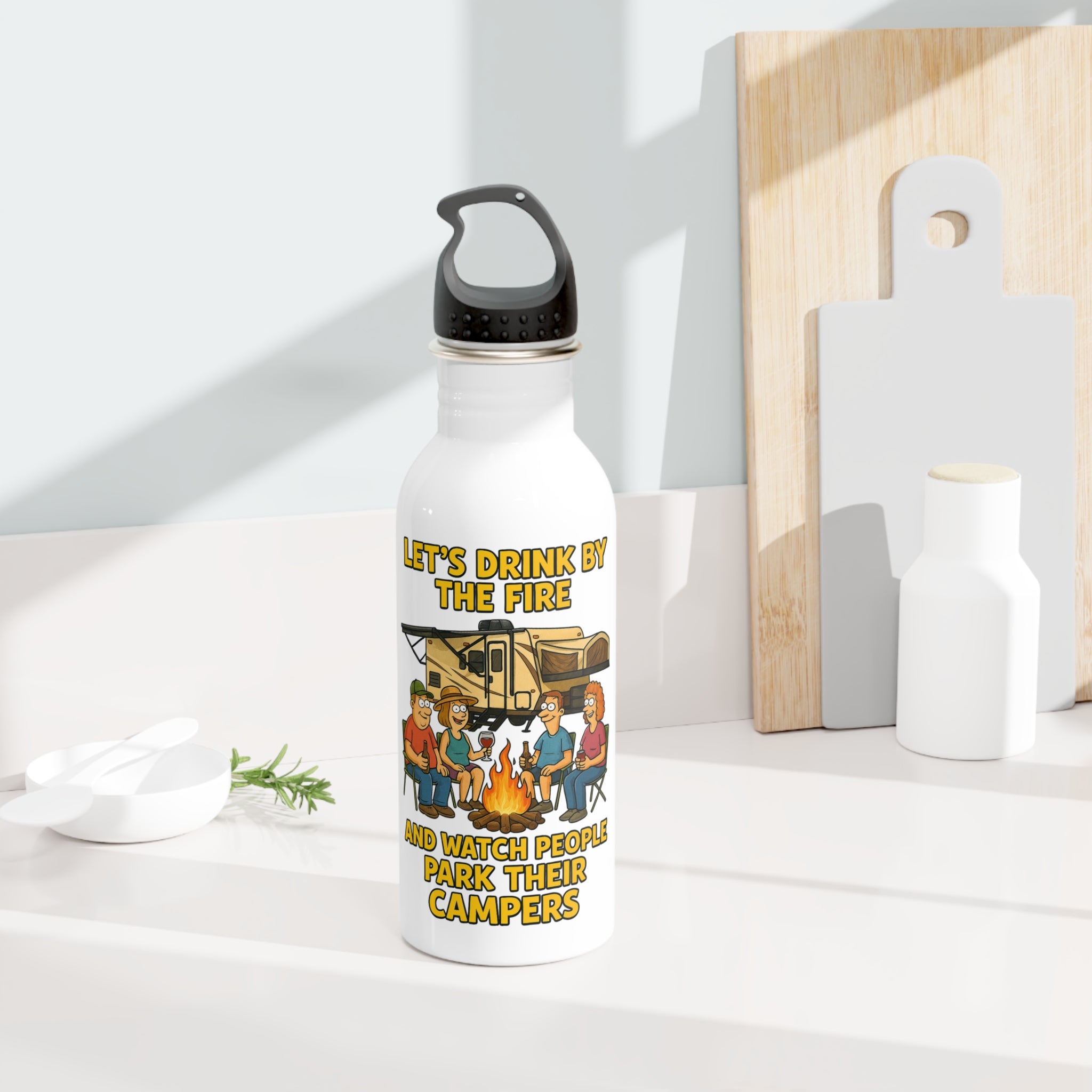 Stainless Steel Water Bottle with Funny Camping Quote, Outdoor Adventure Gear, Eco-Friendly Hydration, Perfect Gift for Campers, [...]