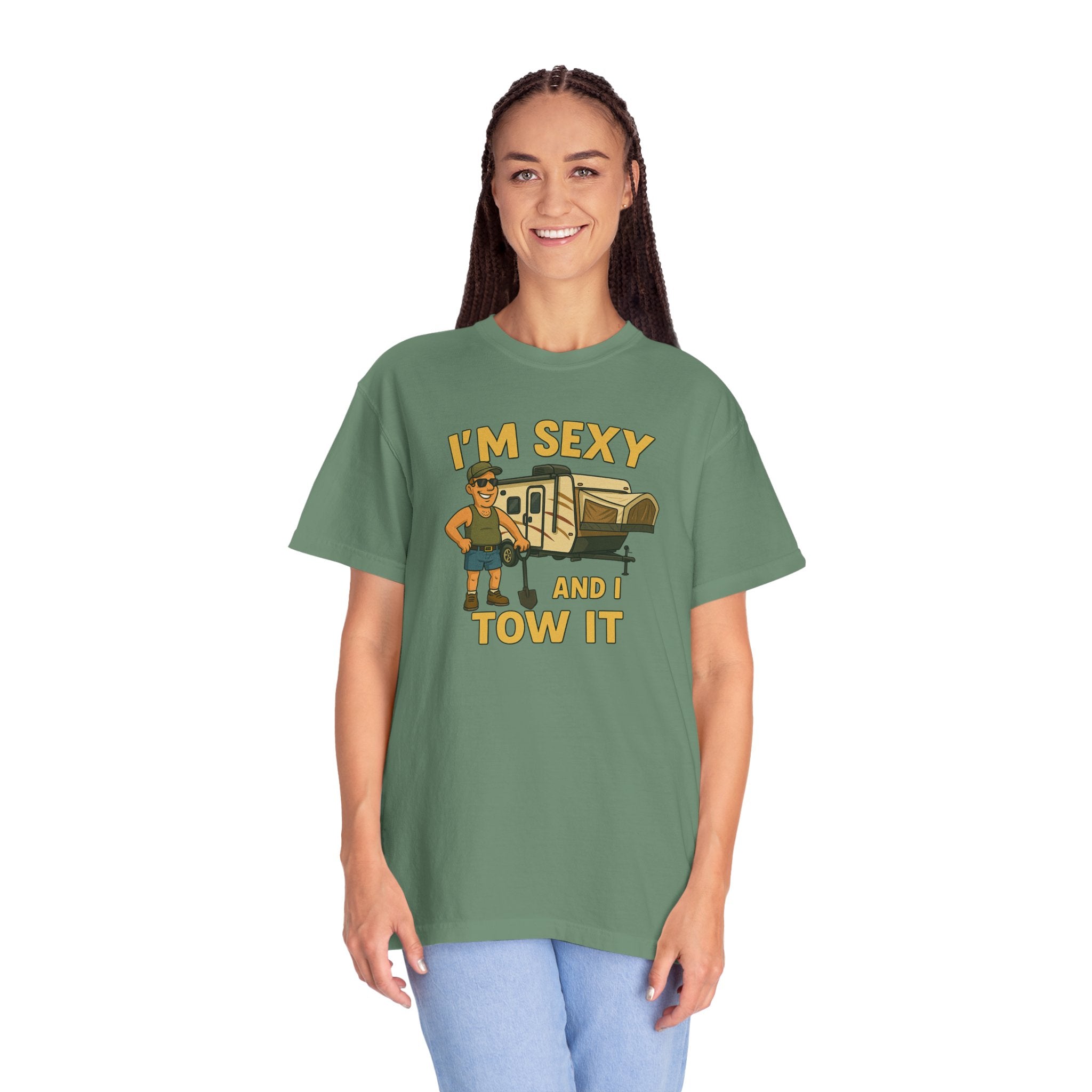 Playful Camping T-Shirt, I'm Sexy and I Tow It Tee, Unisex Outdoor Shirt, Funny Gift for RV Lovers, Travel T-Shirt, Casual Summer Wear