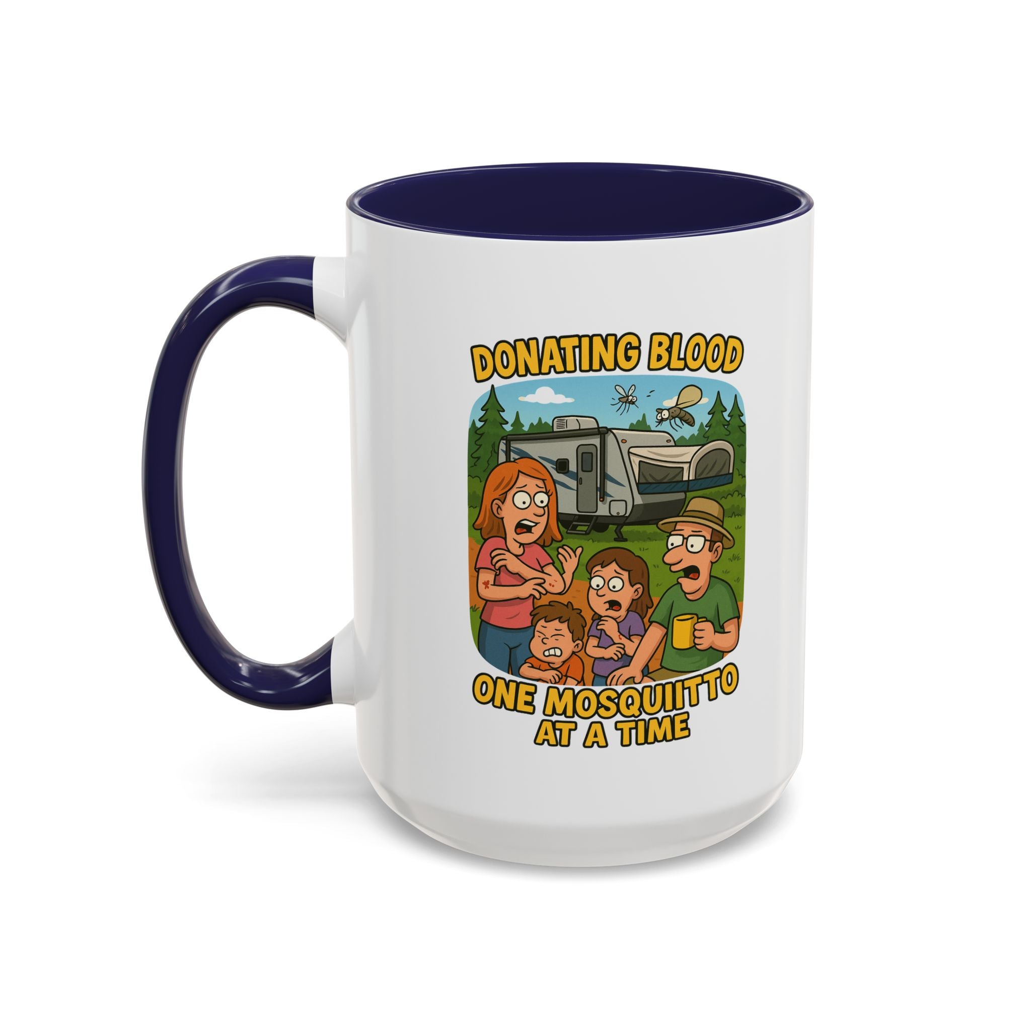 Donating Blood Coffee Mug with Fun Cartoon Design, Unique Gift for Nurses, Healthcare Workers, Humorous Office Mug, Blood Donation Awareness