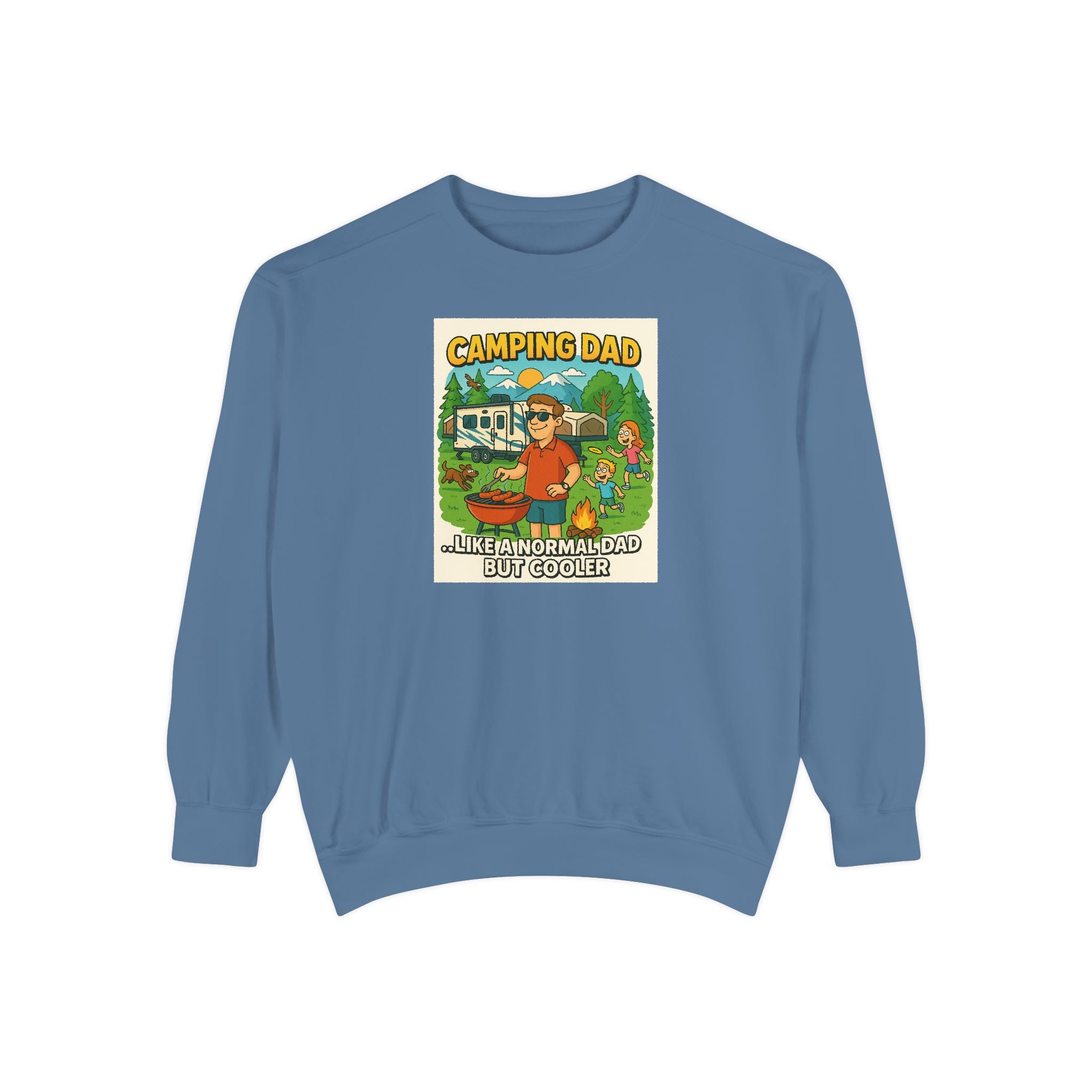 Camping Dad Unisex Garment-Dyed Sweatshirt