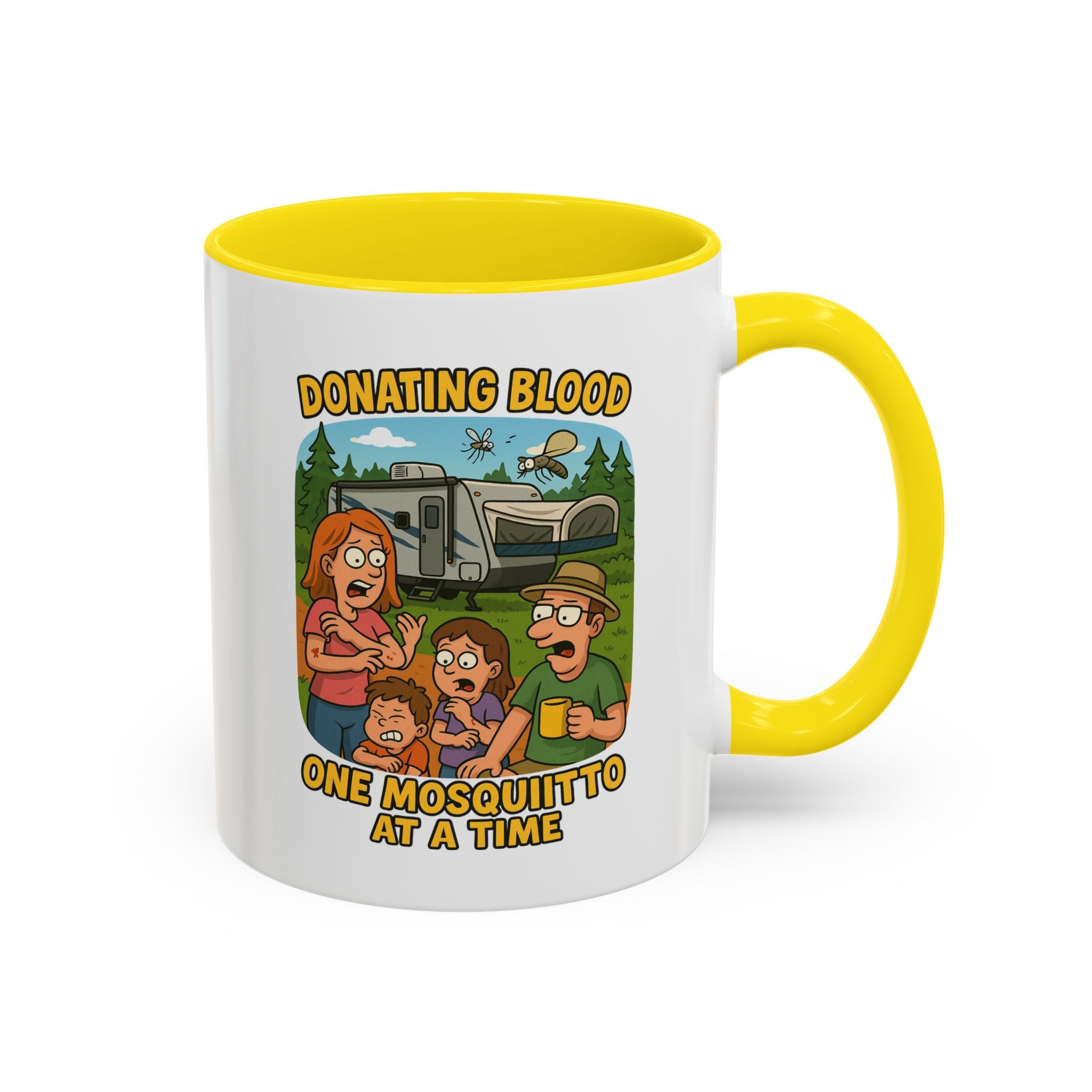 Donating Blood Coffee Mug with Fun Cartoon Design, Unique Gift for Nurses, Healthcare Workers, Humorous Office Mug, Blood Donation Awareness
