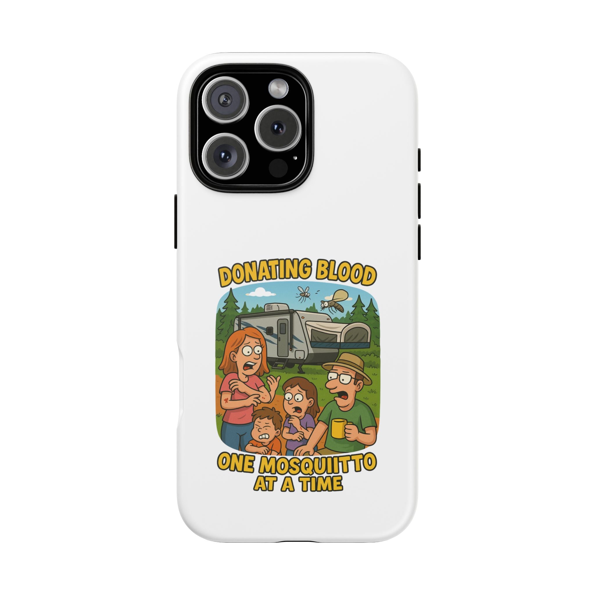 Humorous Phone Case - Donating Blood Mosquito Design, Funny Gift for Nurses, Outdoor Lovers, Eco-Friendly Gift, Summer Fun