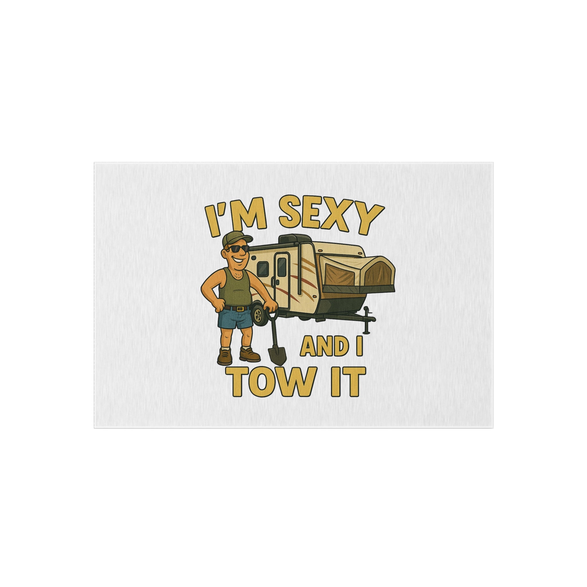 Outdoor Rug with Humor, Fun Camping Decor, RV Enthusiast Gift, Patio Rug, Playful Outdoor Decor
