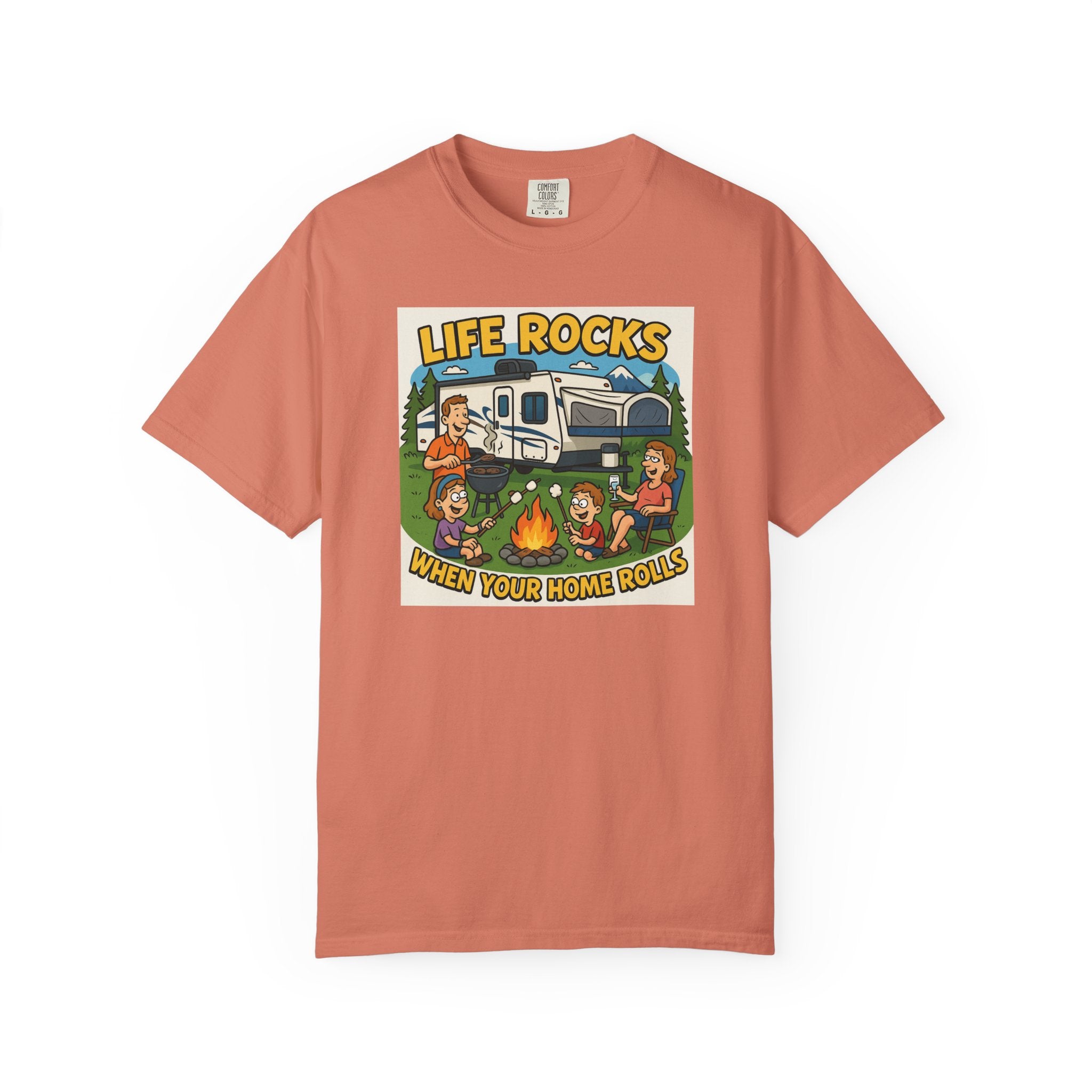 Adventure T-Shirt: 'Life Rocks When Your Home Rolls'