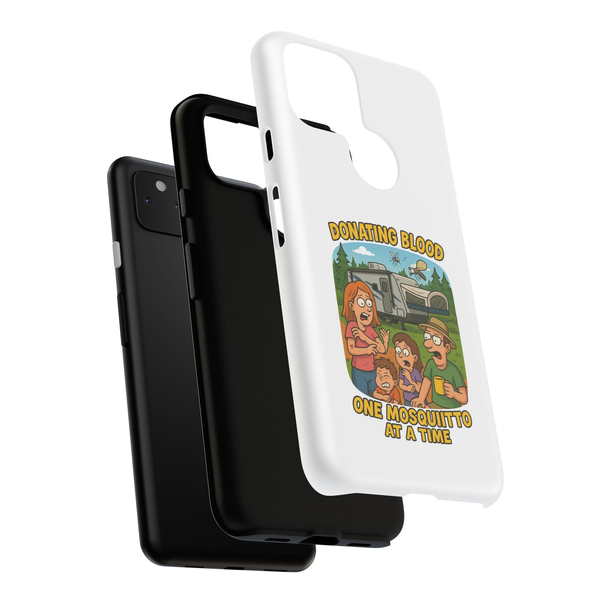 Humorous Phone Case - Donating Blood Mosquito Design, Funny Gift for Nurses, Outdoor Lovers, Eco-Friendly Gift, Summer Fun