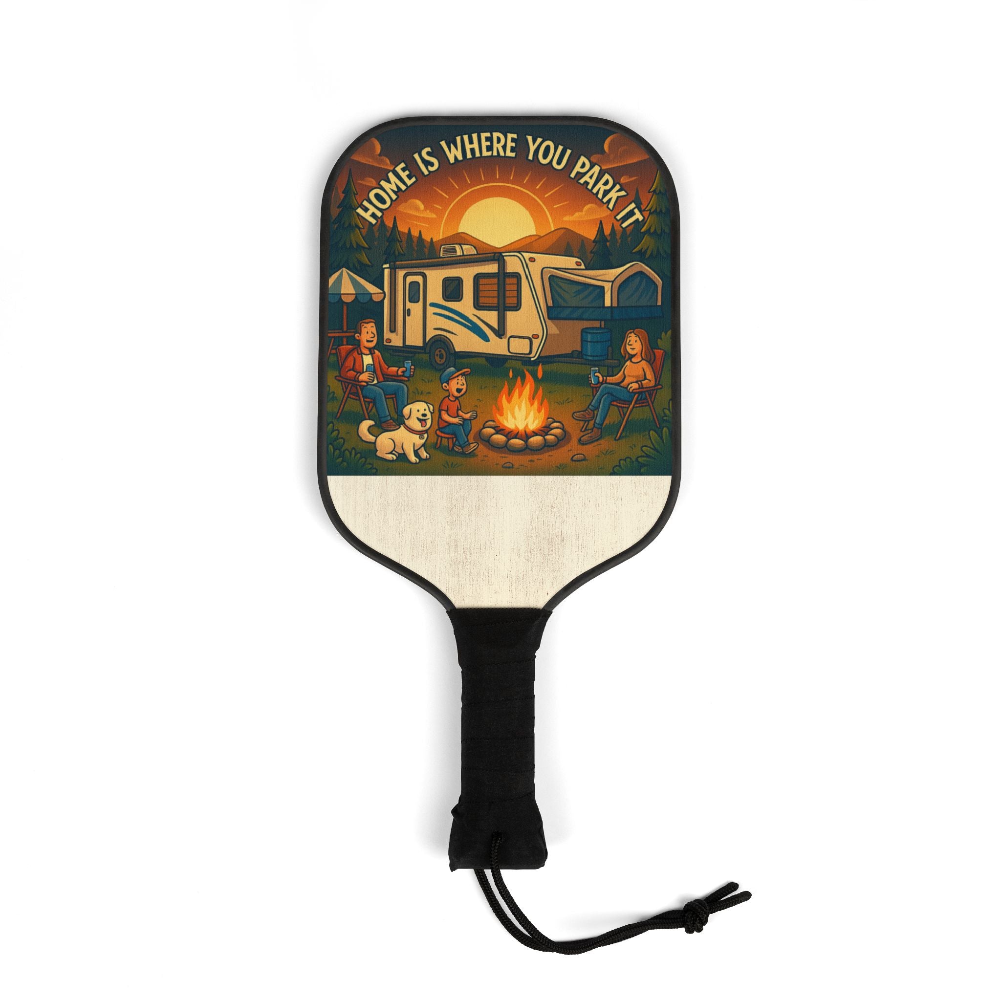 Fun Pickleball Paddle Set - Home is Where You Park It, Perfect Gift for RV Lovers, Outdoor Games, Family Activities