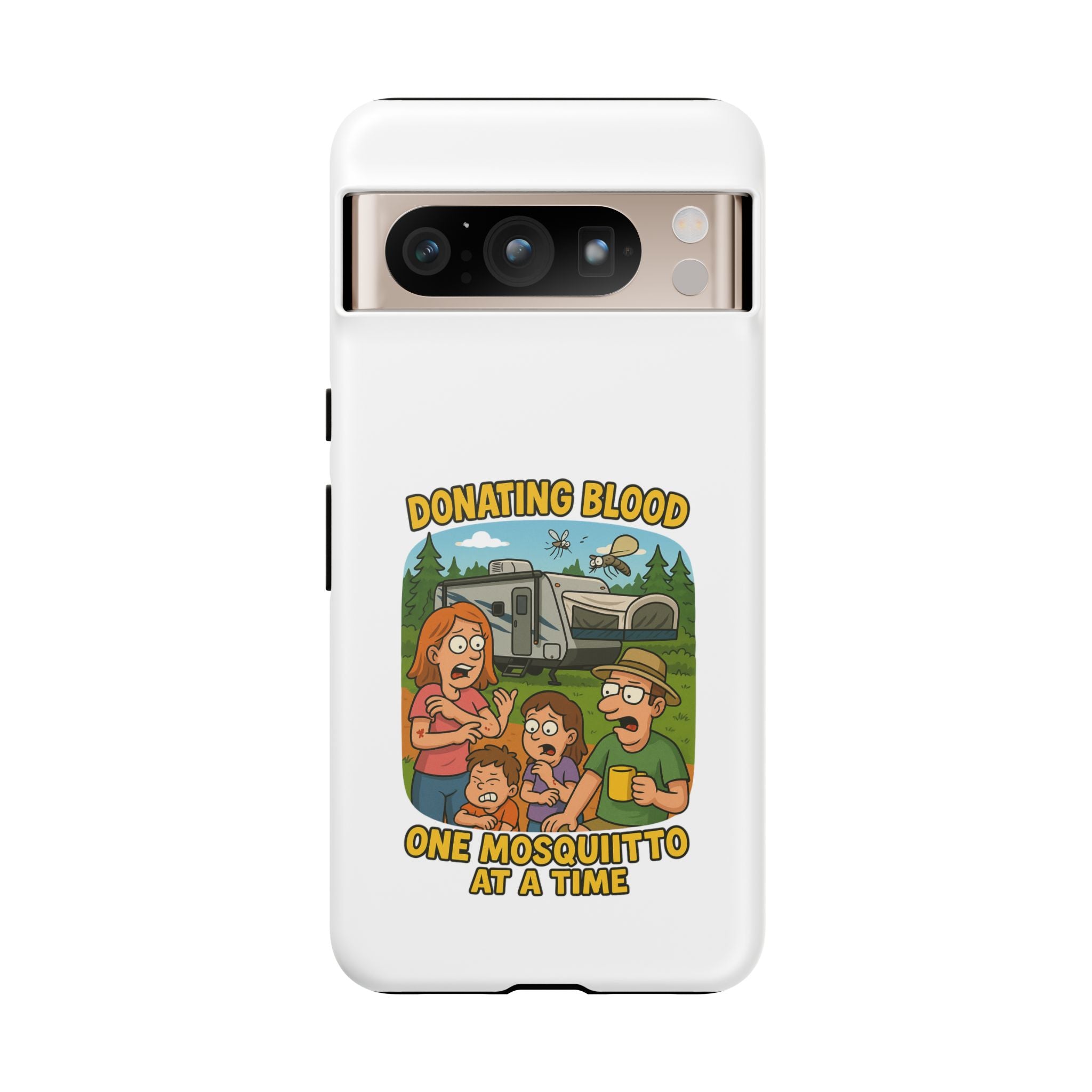 Humorous Phone Case - Donating Blood Mosquito Design, Funny Gift for Nurses, Outdoor Lovers, Eco-Friendly Gift, Summer Fun