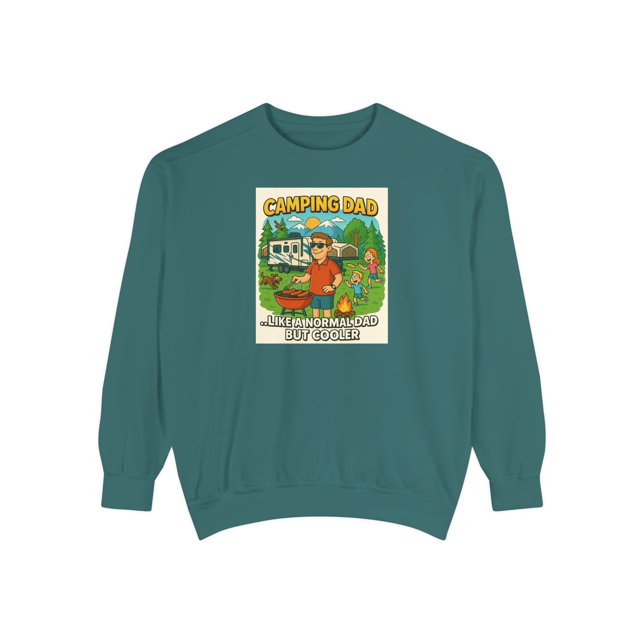 Camping Dad Unisex Garment-Dyed Sweatshirt