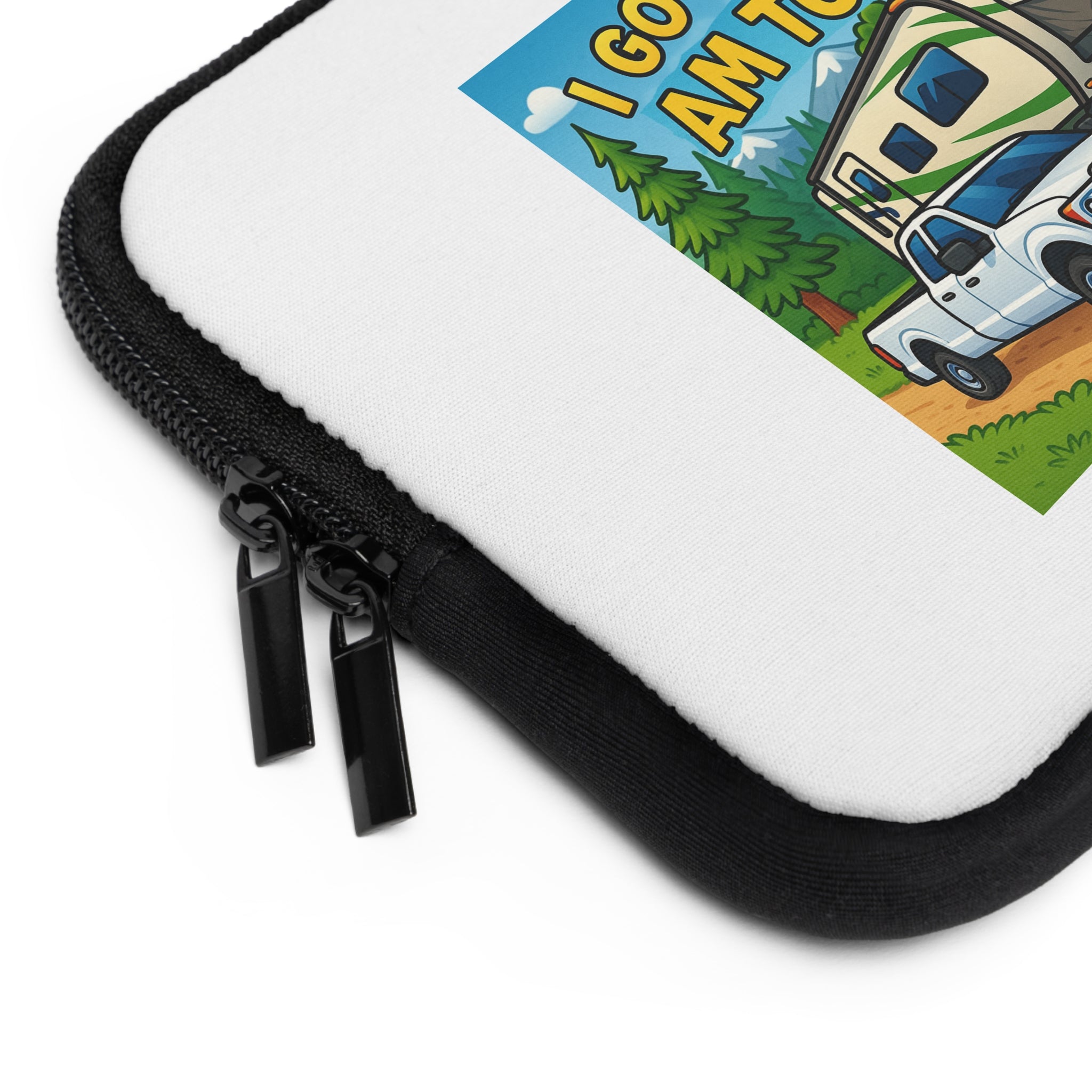 Fun RV-Themed Laptop Sleeve, Perfect for Travelers, Gift for Adventurers, Unique Camping Accessory, Go Where I Am Towed