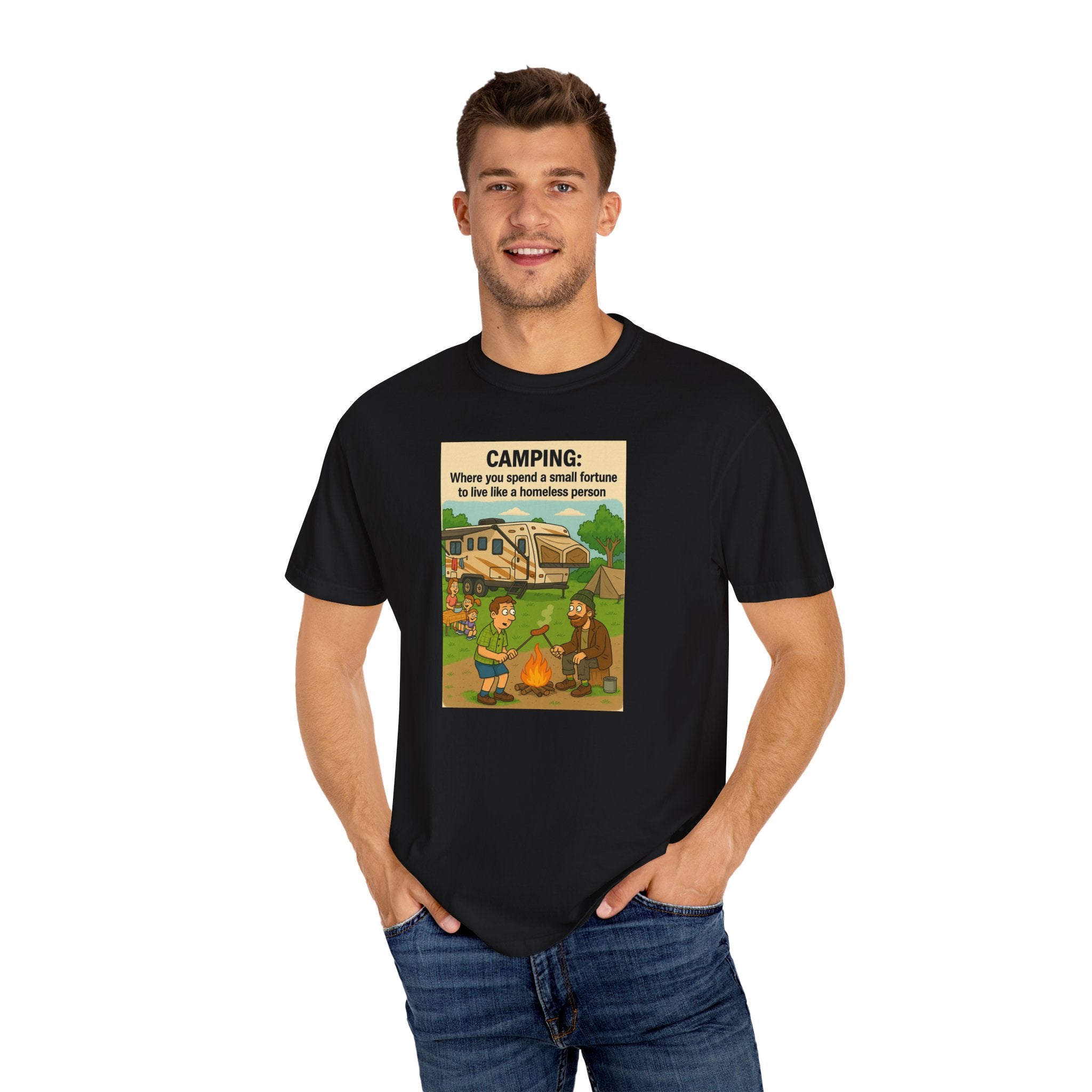Camping Humor T-Shirt, Unisex Graphic Tee, Adventure Gift, Outdoor Lover Apparel, Funny Camping Shirt