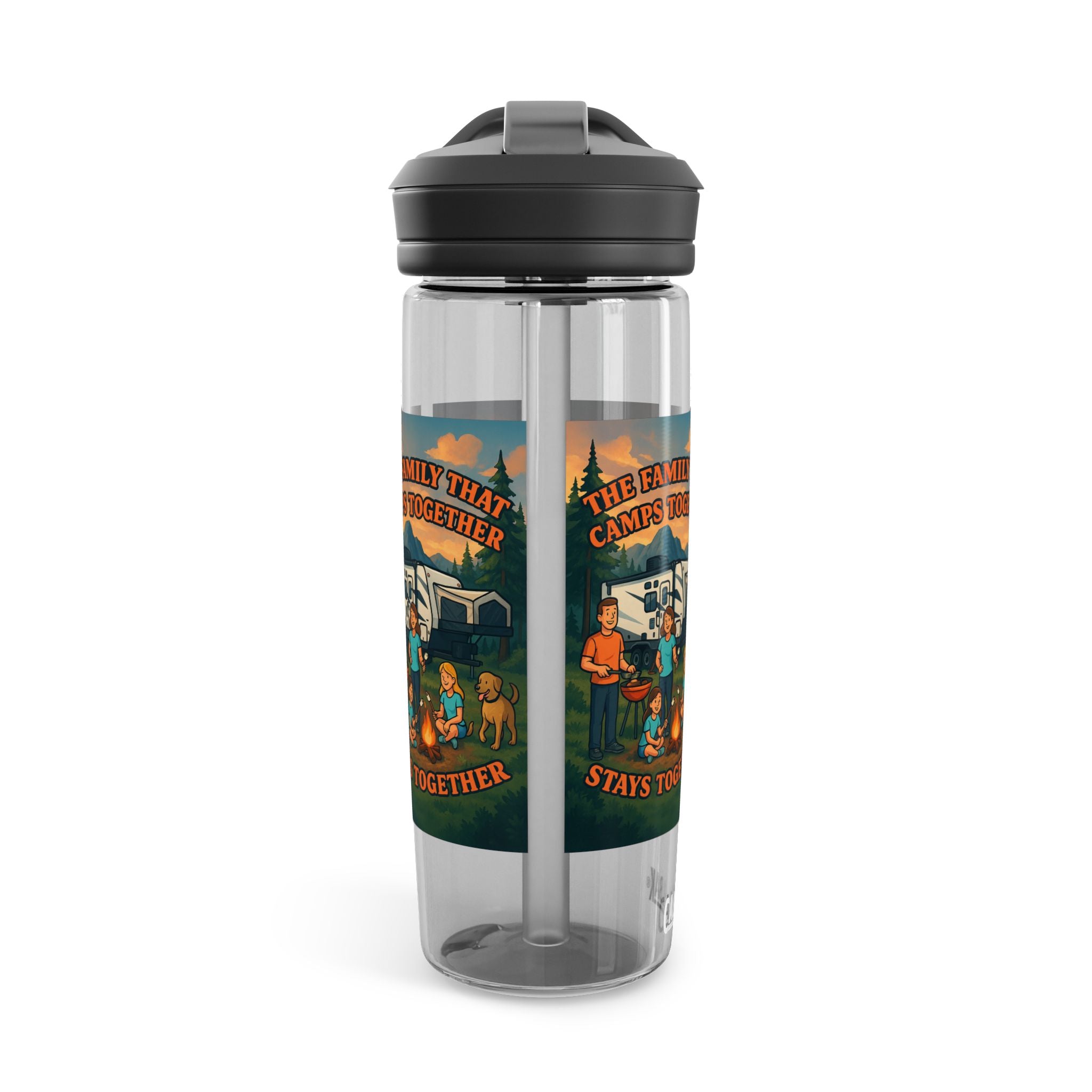 Family Camping Water Bottle, Outdoor Hydration Bottle, Eco-Friendly Gift, Adventure Accessory, Summer Camp Essential, Picnic Gear