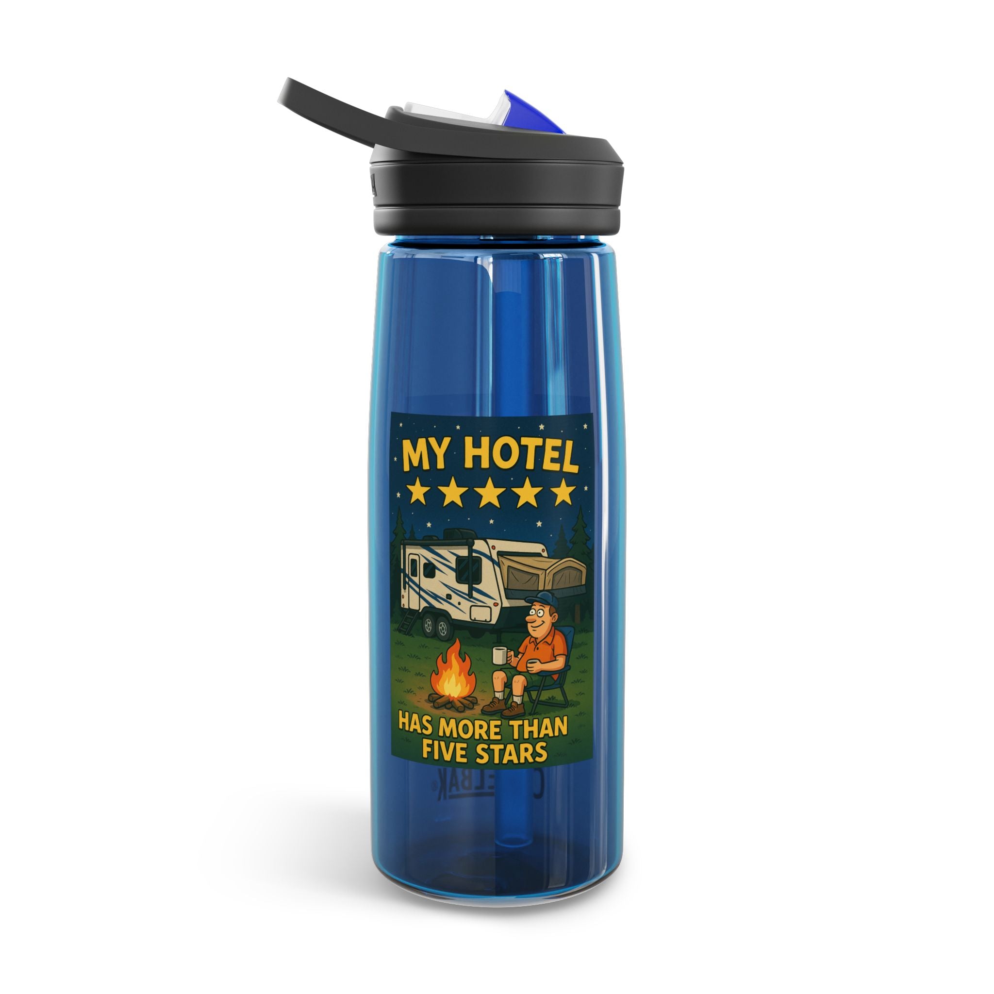 Camping Water Bottle with Inspirational Camping Quote, 20oz|25oz Camp Flask, Outdoor Gear, Travel Mug, Hiking Bottle, Adventure Gift