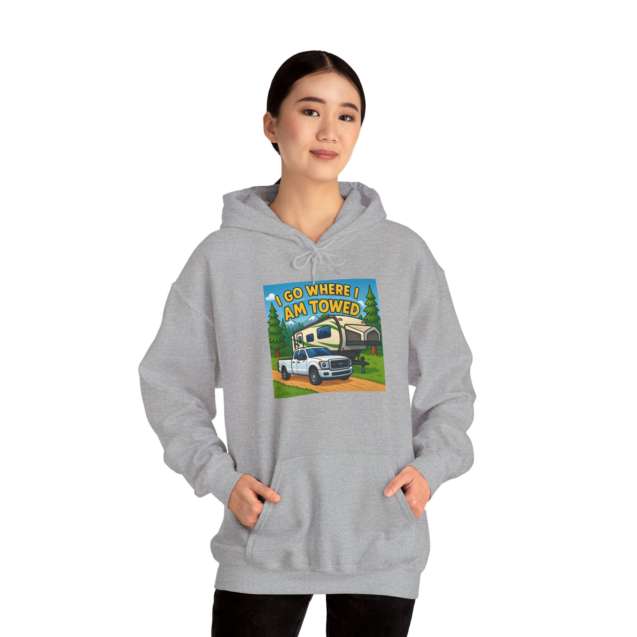Adventure-Themed Hooded Sweatshirt - Perfect for Travel Enthusiasts, Camper Gifts, Cozy Outings, Outdoor Activities, Road Trip Essentials