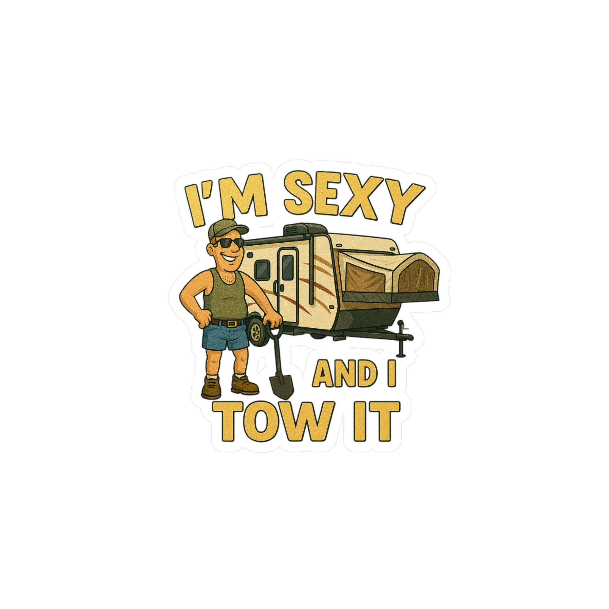 Funny RV Camping Sticker, Hilarious Vinyl Decal for Car, Laptop, Travel Lovers, Humorous Gift for Campers, Vinyl Decals for Outdoors