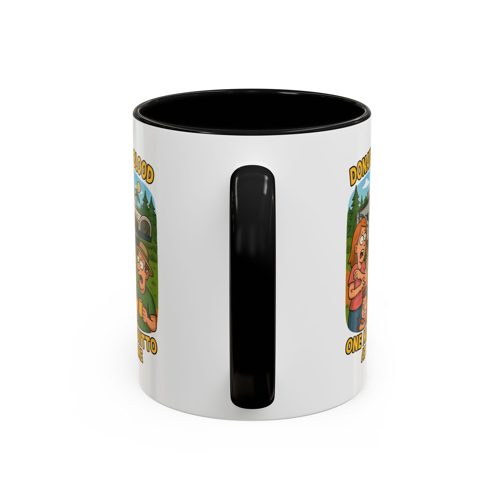 Donating Blood Coffee Mug with Fun Cartoon Design, Unique Gift for Nurses, Healthcare Workers, Humorous Office Mug, Blood Donation Awareness