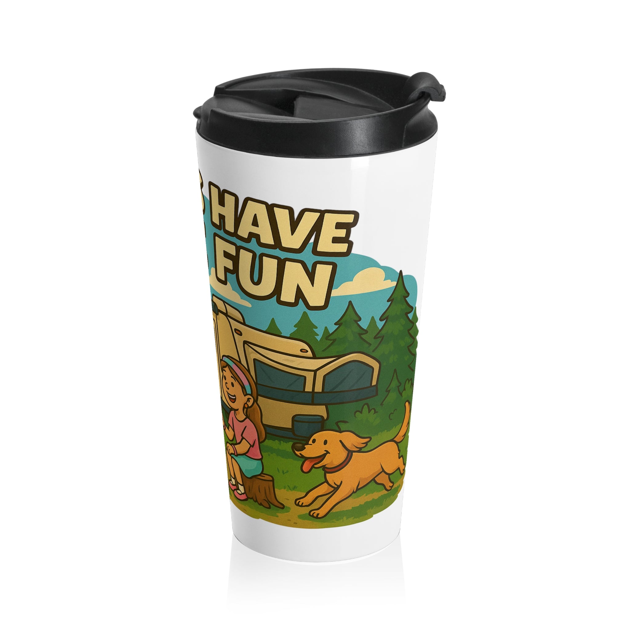 Adventure Campers Travel Mug - Perfect for Road Trips, Camping, Outdoor Lovers, Gifts for Nature Enthusiasts, Fun Summer Travel