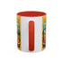 Life is fine with camping and wine Hybrid Camper Coffee Mug (11, 15oz)