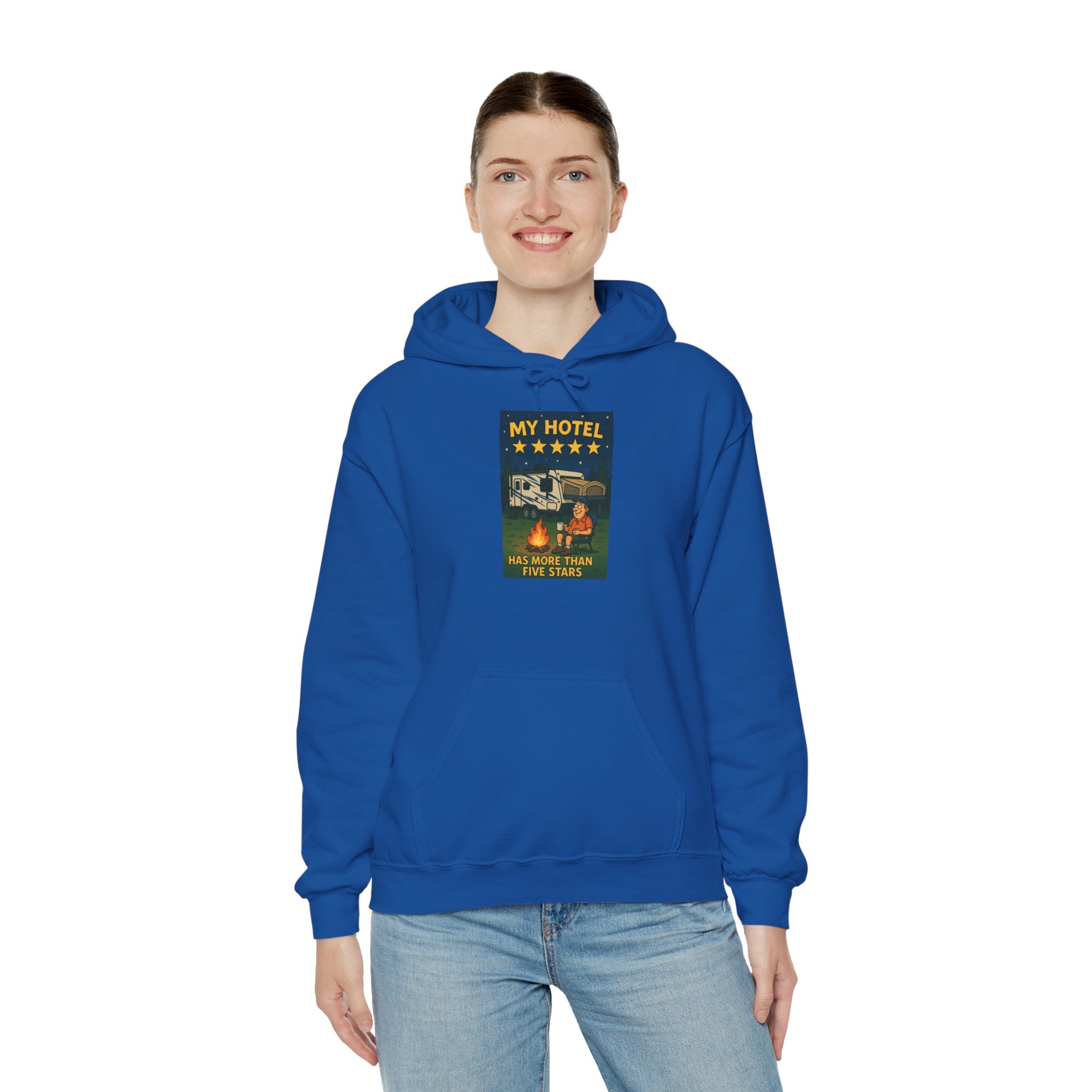 Cozy Camping Hoodie - My Hotel, Outdoor Adventure Apparel, Travel Gift, Nature Lovers Sweatshirt, Camping Gear
