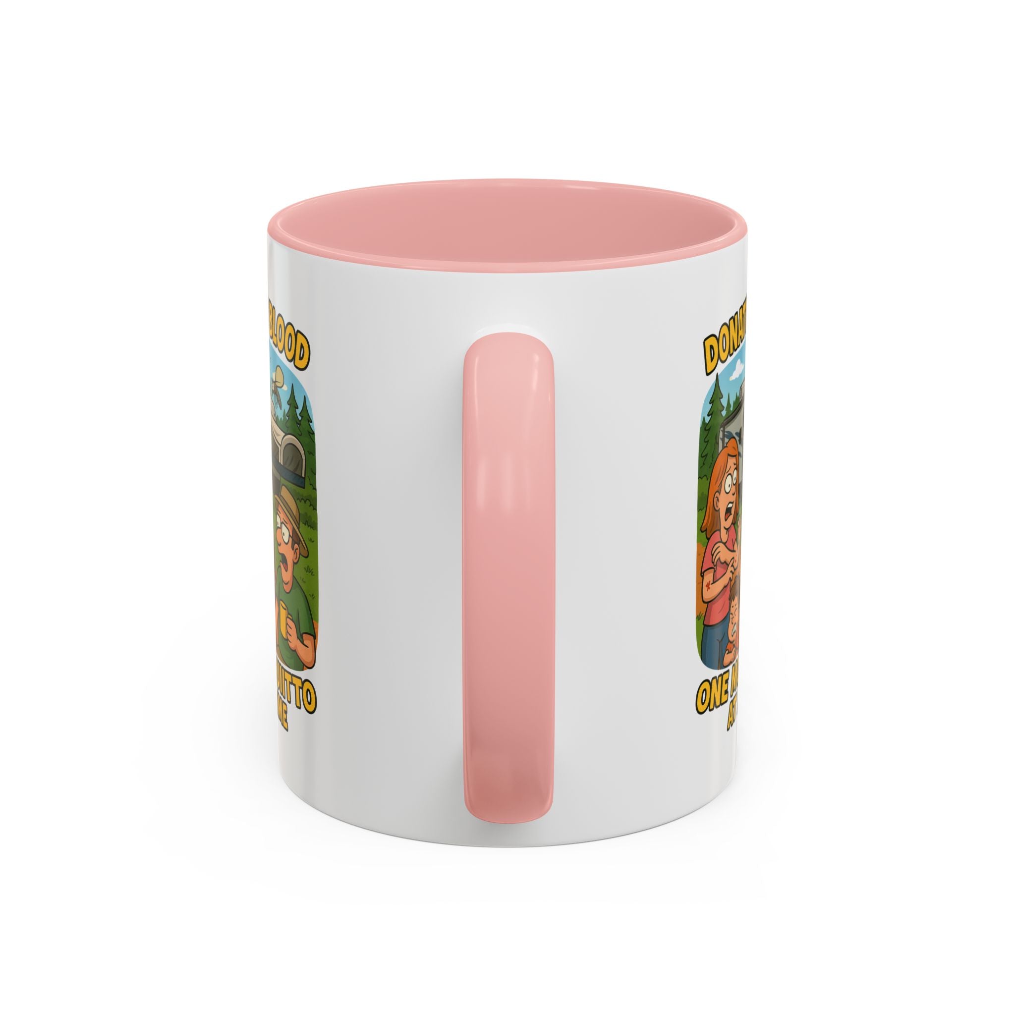 Donating Blood Coffee Mug with Fun Cartoon Design, Unique Gift for Nurses, Healthcare Workers, Humorous Office Mug, Blood Donation Awareness