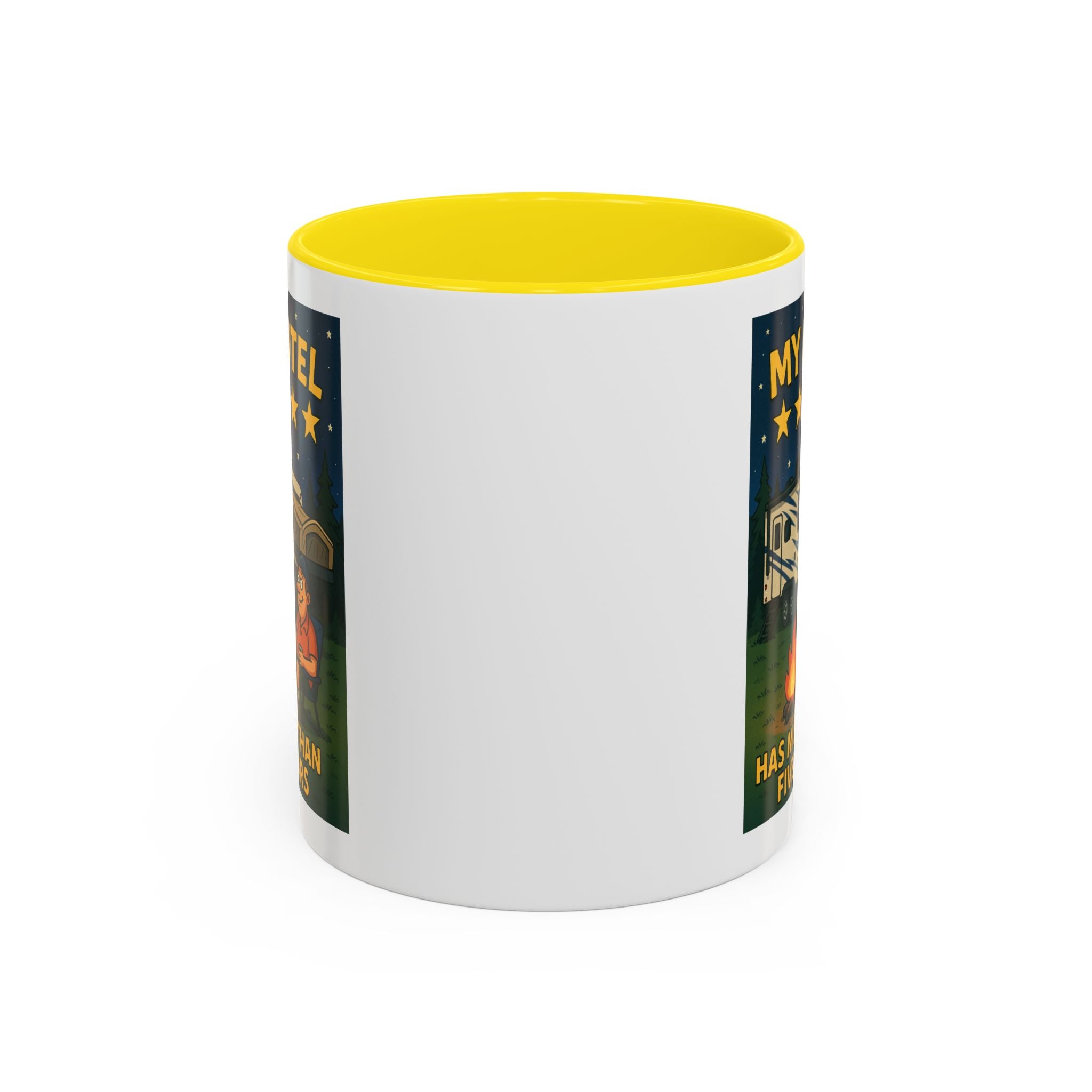 Camping-Themed Accent Coffee Mug | Perfect for RV Lovers, Campers, Travelers, Cozy Nights, Outdoor Adventures, Unique Gift Ideas