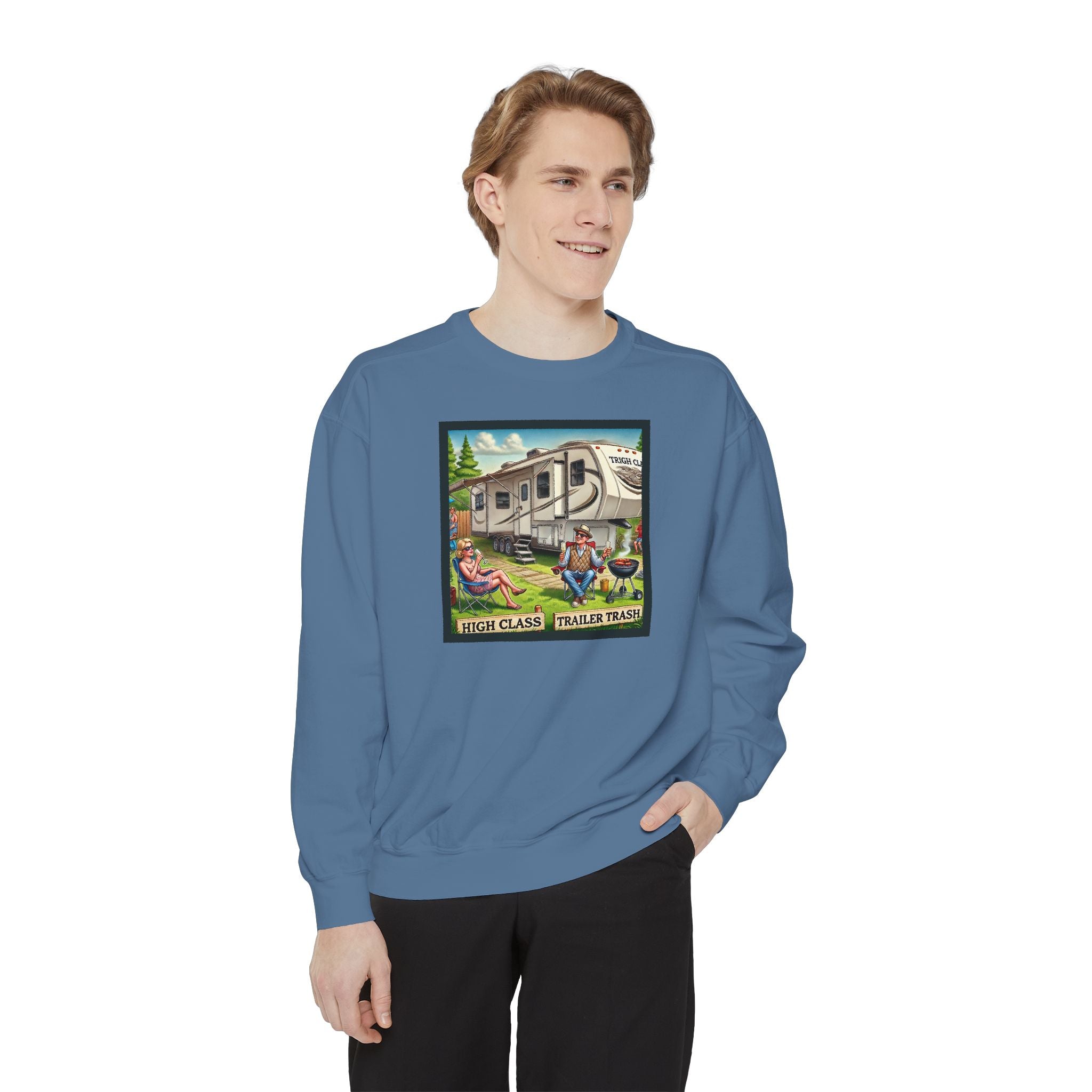 Sweatshirt - High Class, Trailer Trash Design