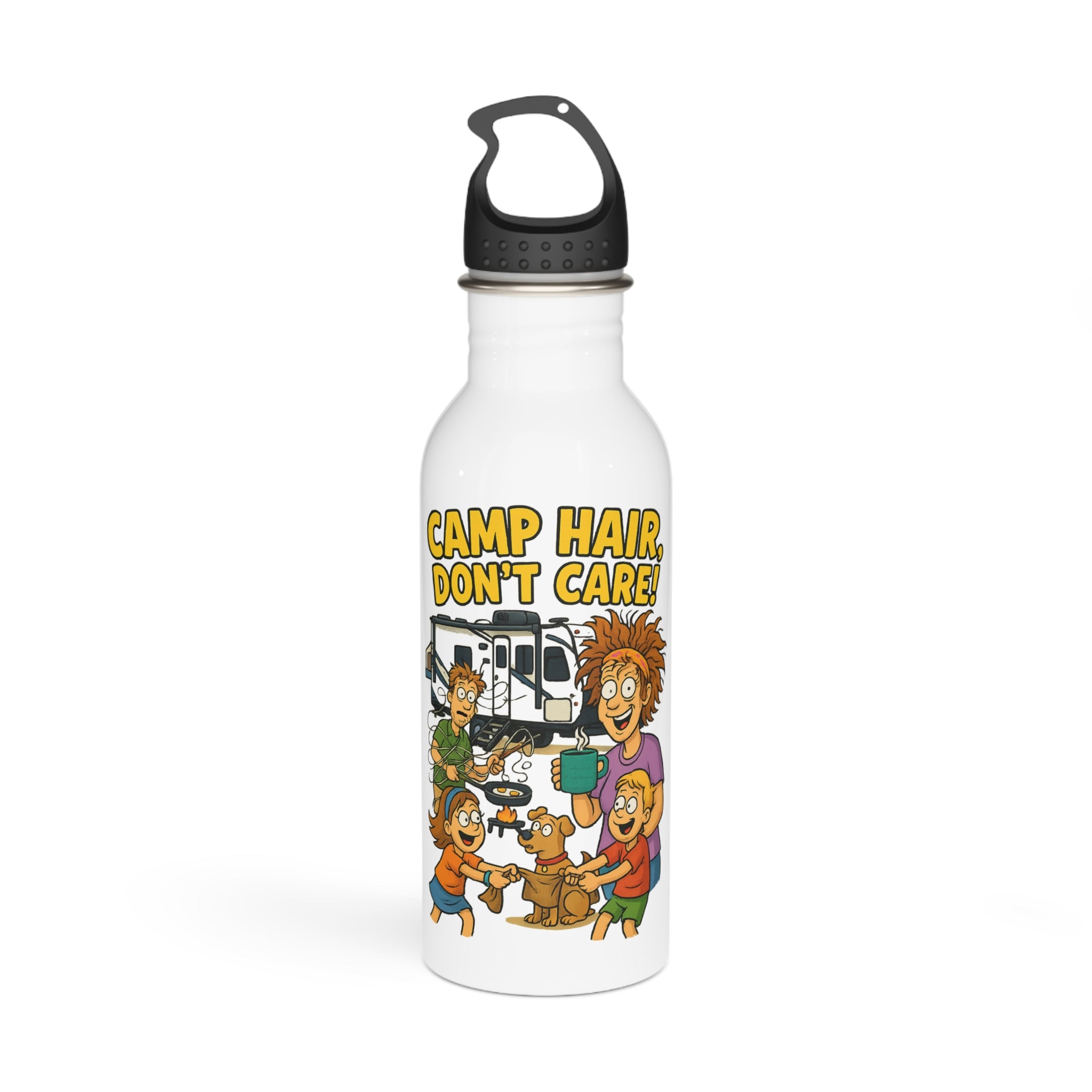 Camp Hair Don't Care Water Bottle, Stainless Steel, Outdoor Gear, Camping Gifts, Summer Adventure, Eco-Friendly Hydration