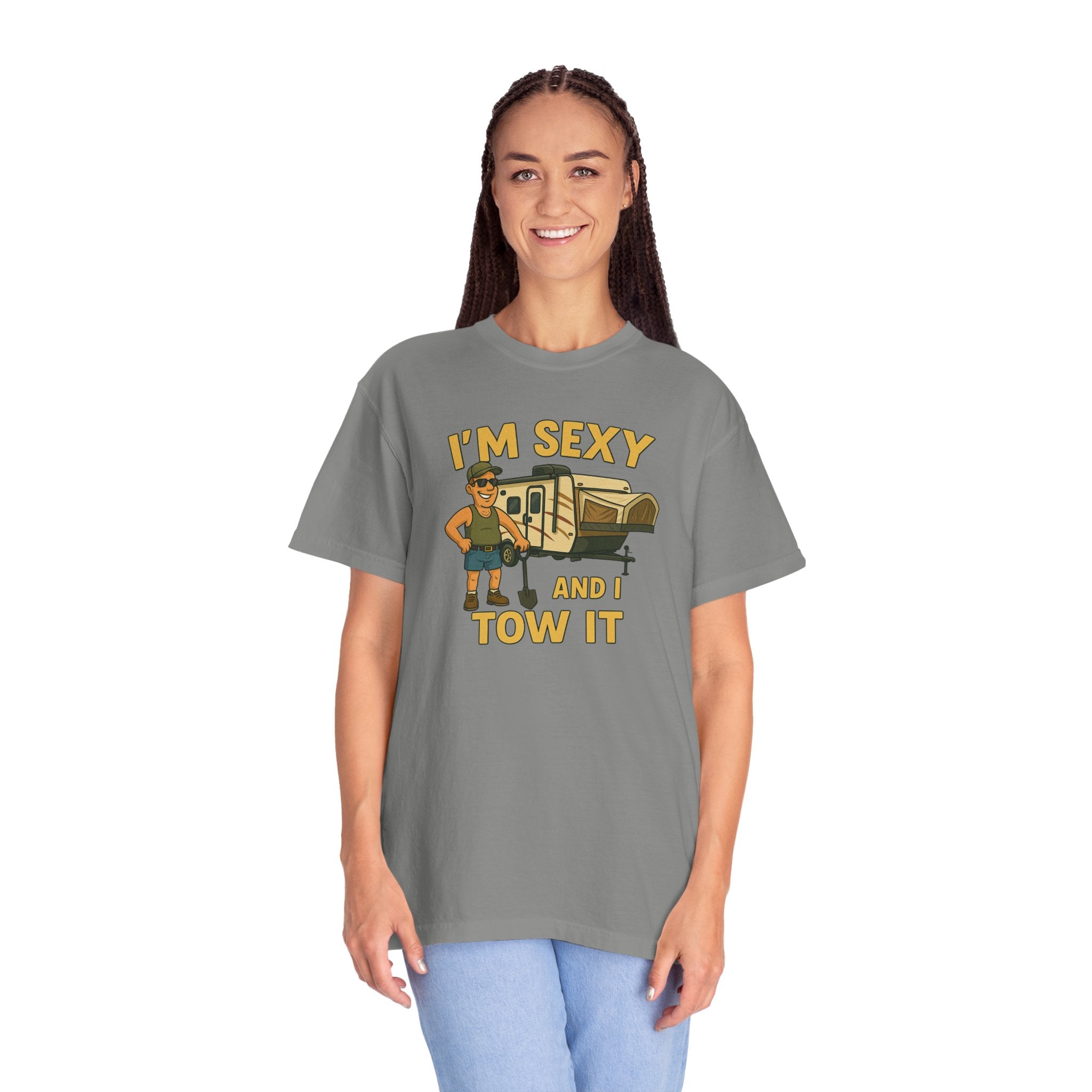 Playful Camping T-Shirt, I'm Sexy and I Tow It Tee, Unisex Outdoor Shirt, Funny Gift for RV Lovers, Travel T-Shirt, Casual Summer Wear