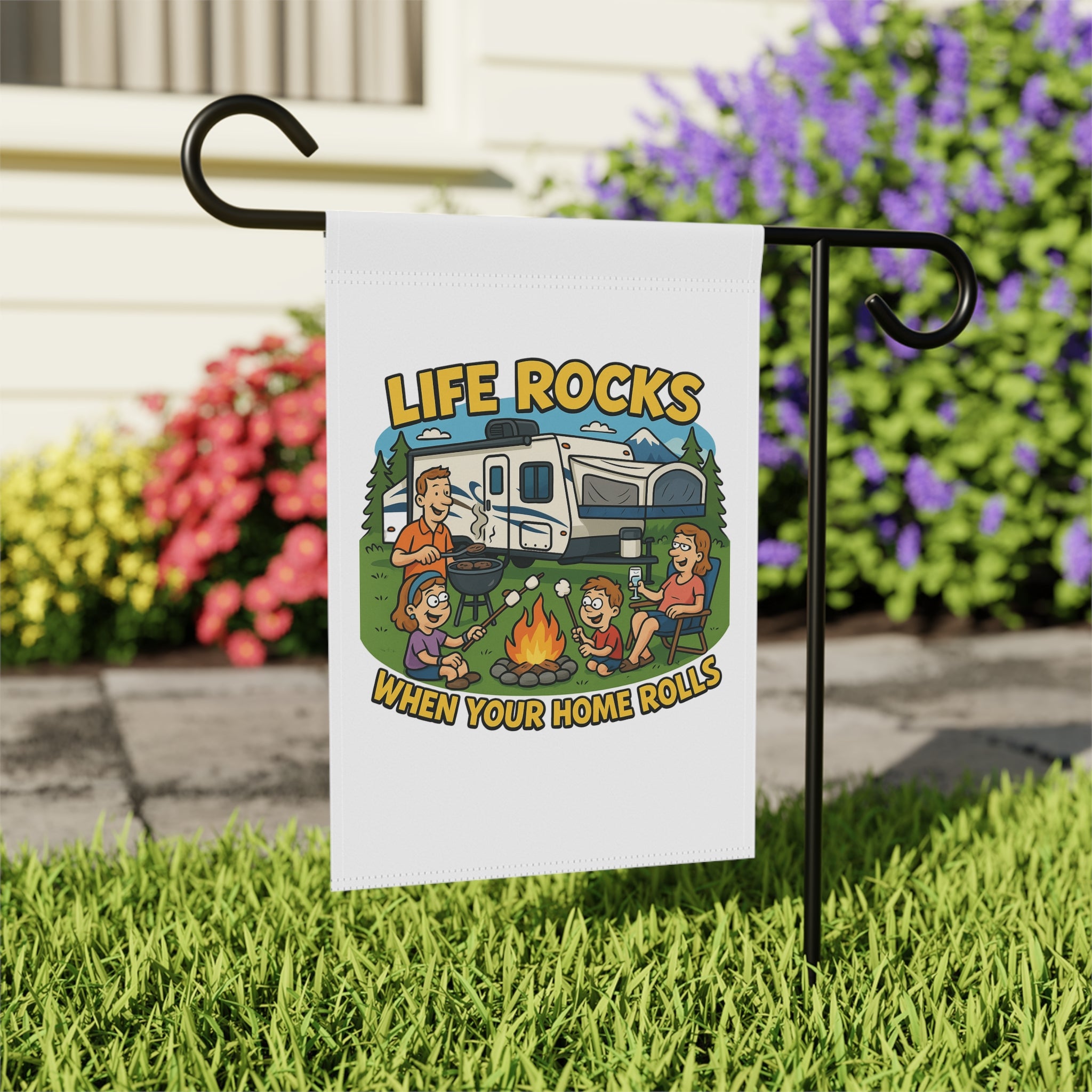 RV Life Garden Banner | Outdoor Decor, Camping Sign, Home Sweet Home, Garden Flag, Travel Enthusiast Gift