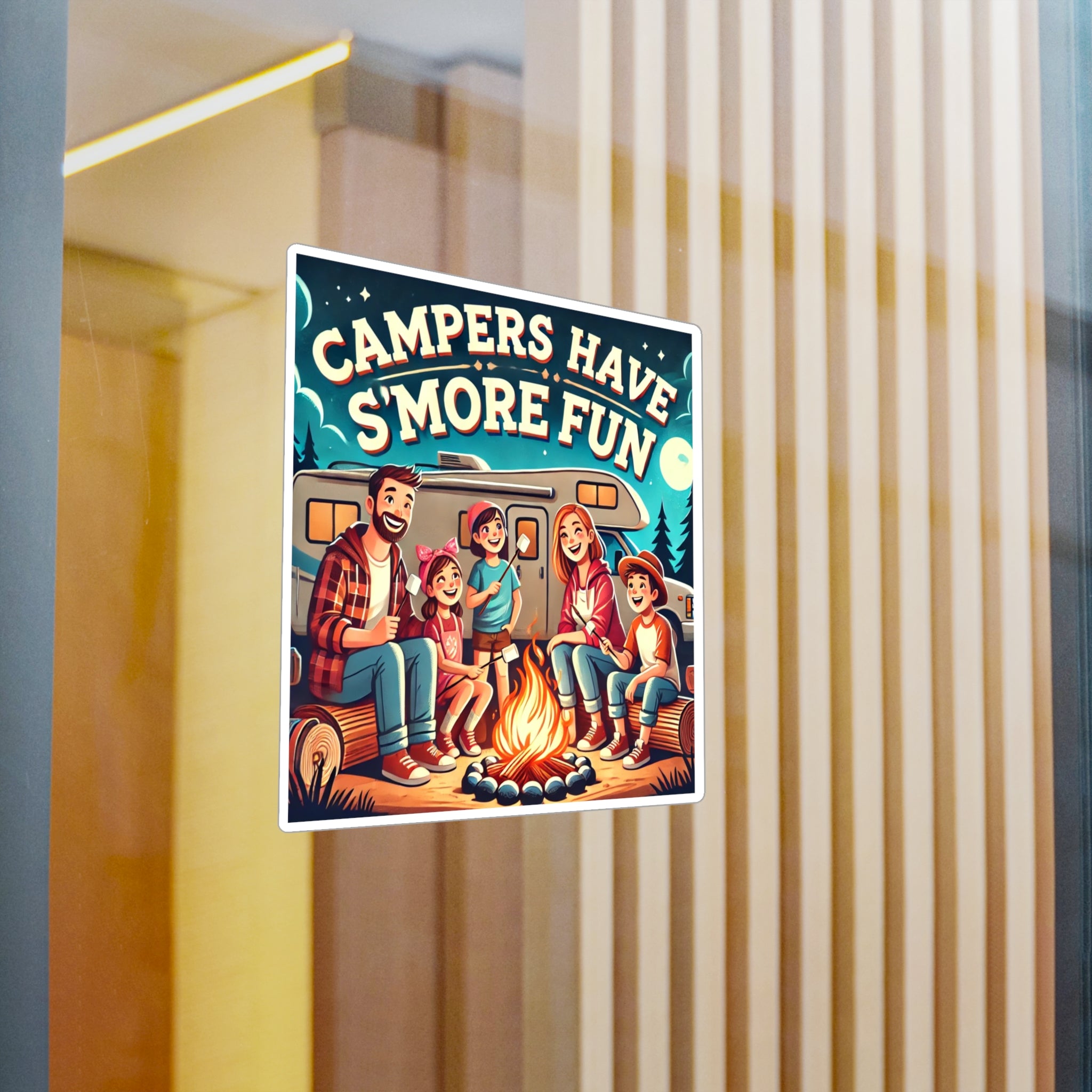 Vinyl Decal - Campers have S'more fun