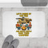 Camping Bath Mat - Let's Drink by the Fire Design, Fun Bathroom Decor, Gift for Campers, Outdoor Themed Mat, Funny Home Accessory