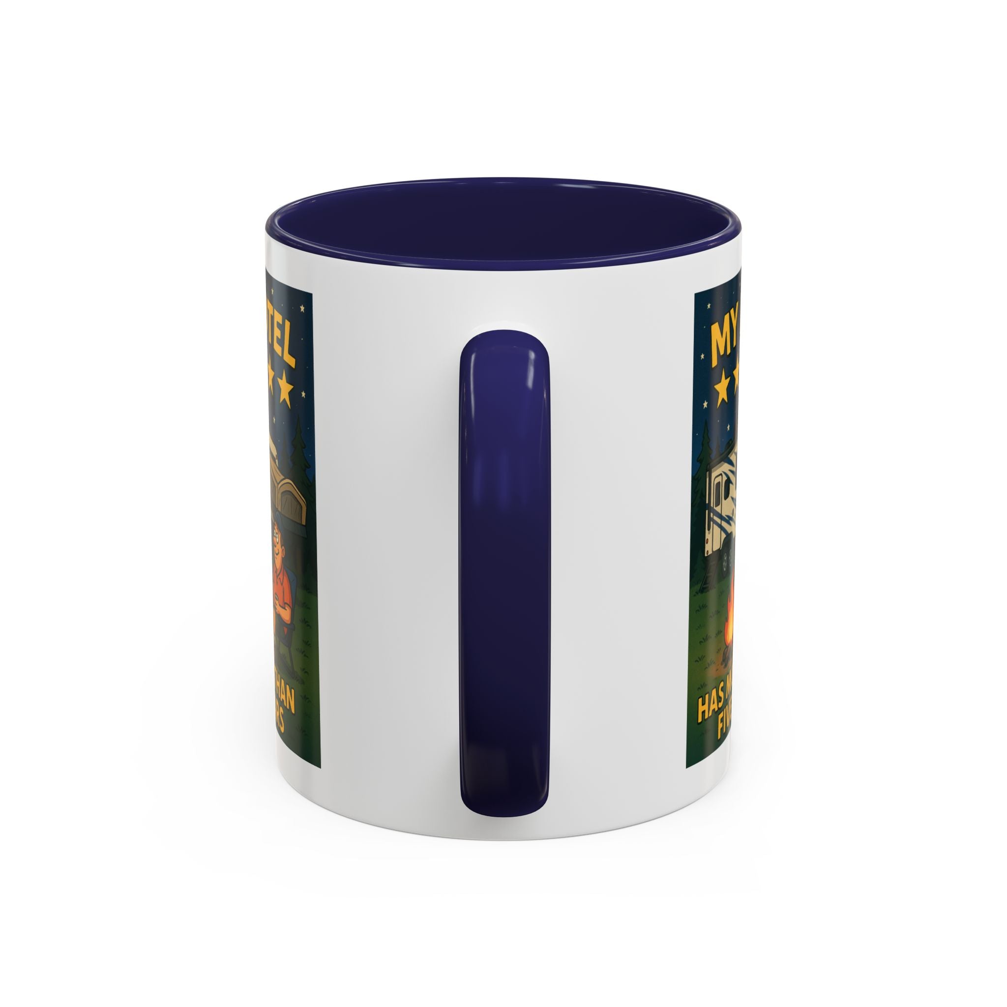 Camping-Themed Accent Coffee Mug | Perfect for RV Lovers, Campers, Travelers, Cozy Nights, Outdoor Adventures, Unique Gift Ideas