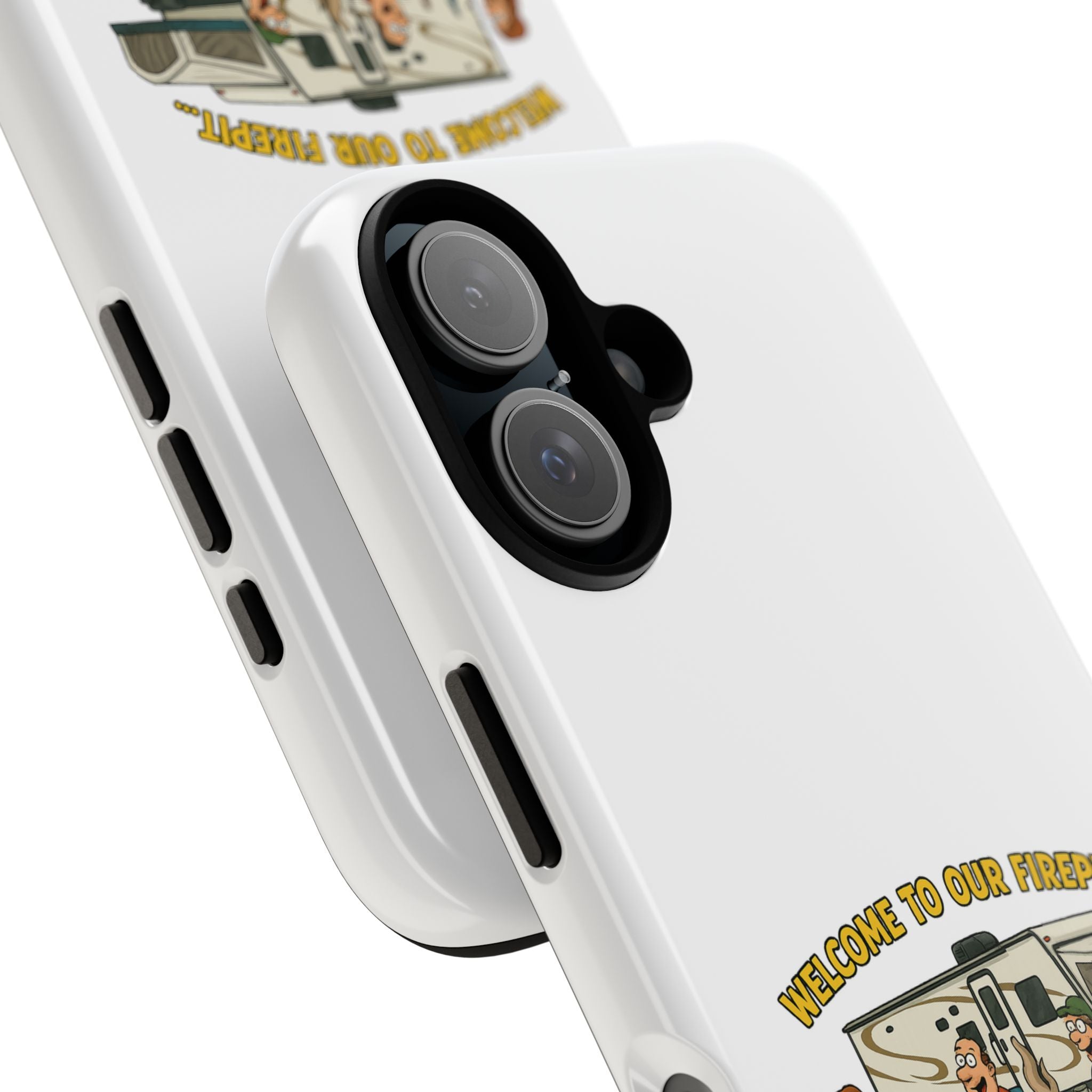 Camping Phone Case - Welcome to Our Firepit - Outdoor Gear, Gift for Campers, Adventure Accessory, Fun Camping Decor