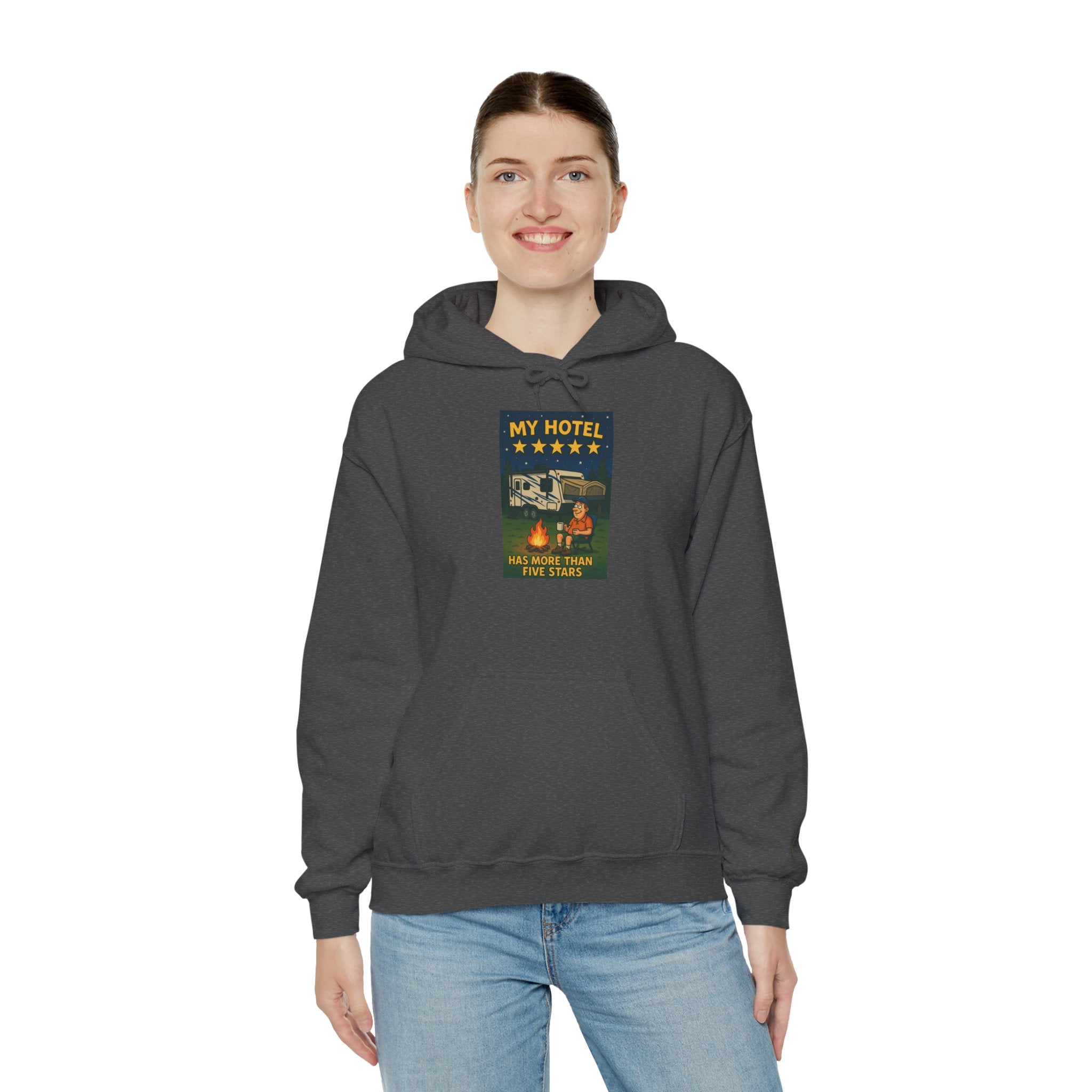 Cozy Camping Hoodie - My Hotel, Outdoor Adventure Apparel, Travel Gift, Nature Lovers Sweatshirt, Camping Gear
