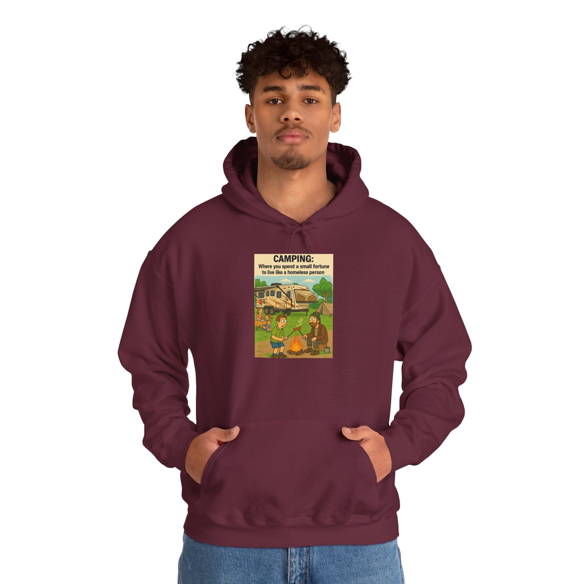 Cozy Camping Sweatshirt | Unisex Heavy Blend Hoodie, Outdoor Gear, Nature Lover Gift, Camping Apparel, Weekend Retreat Wear