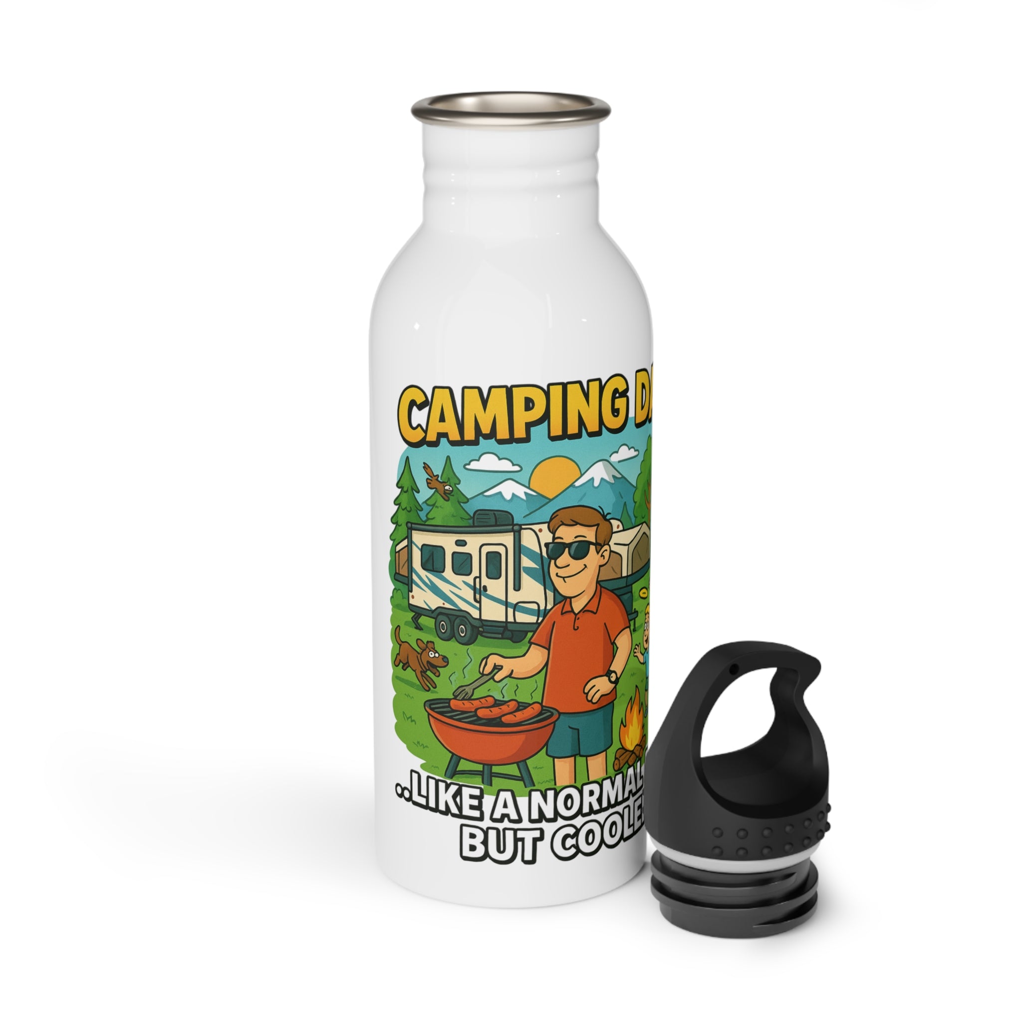 Camping Dad Stainless Steel Water Bottle - Make an Ordinary Day Cooler