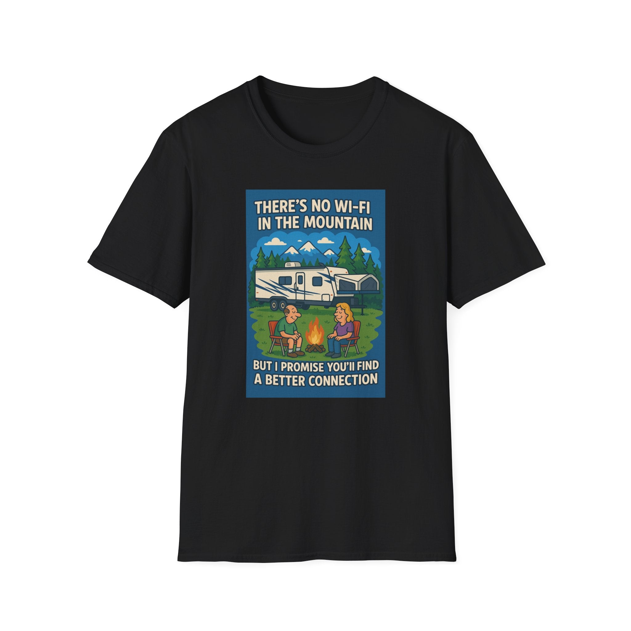 Camping Connection Unisex Softstyle T-Shirt - Fun Outdoor Adventure Tee