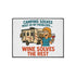 Camping Themed Floor Mat - 'Camping Solves... Wine Solves the Rest', Outdoor Decor, RV Accessories, Gift for Campers, Wine Lovers
