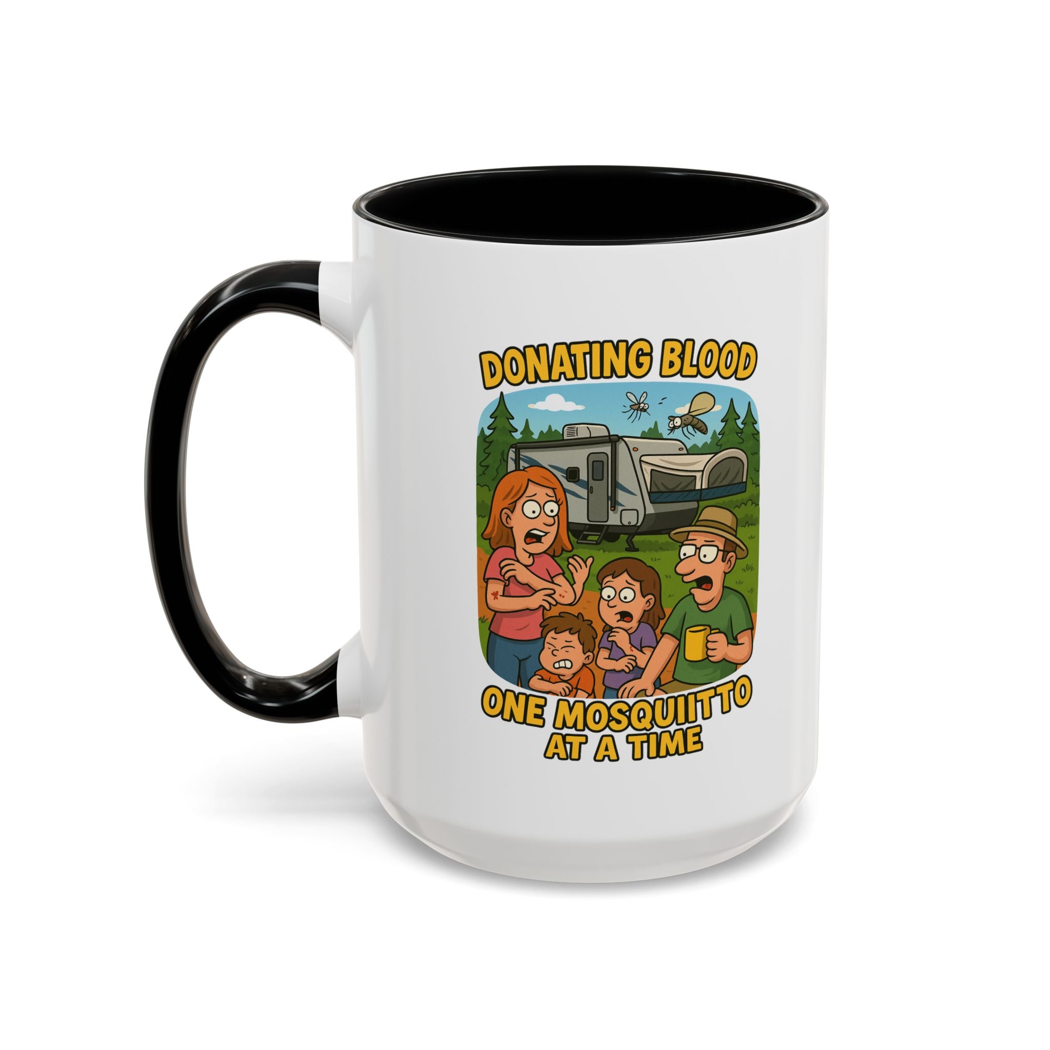 Donating Blood Coffee Mug with Fun Cartoon Design, Unique Gift for Nurses, Healthcare Workers, Humorous Office Mug, Blood Donation Awareness