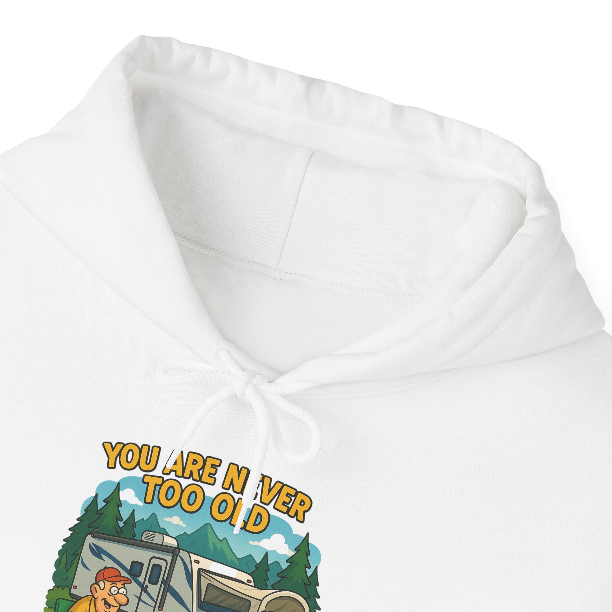 Campfire Adventure Hoodie - 'You Are Never Too Old to Play' Sweatshirt