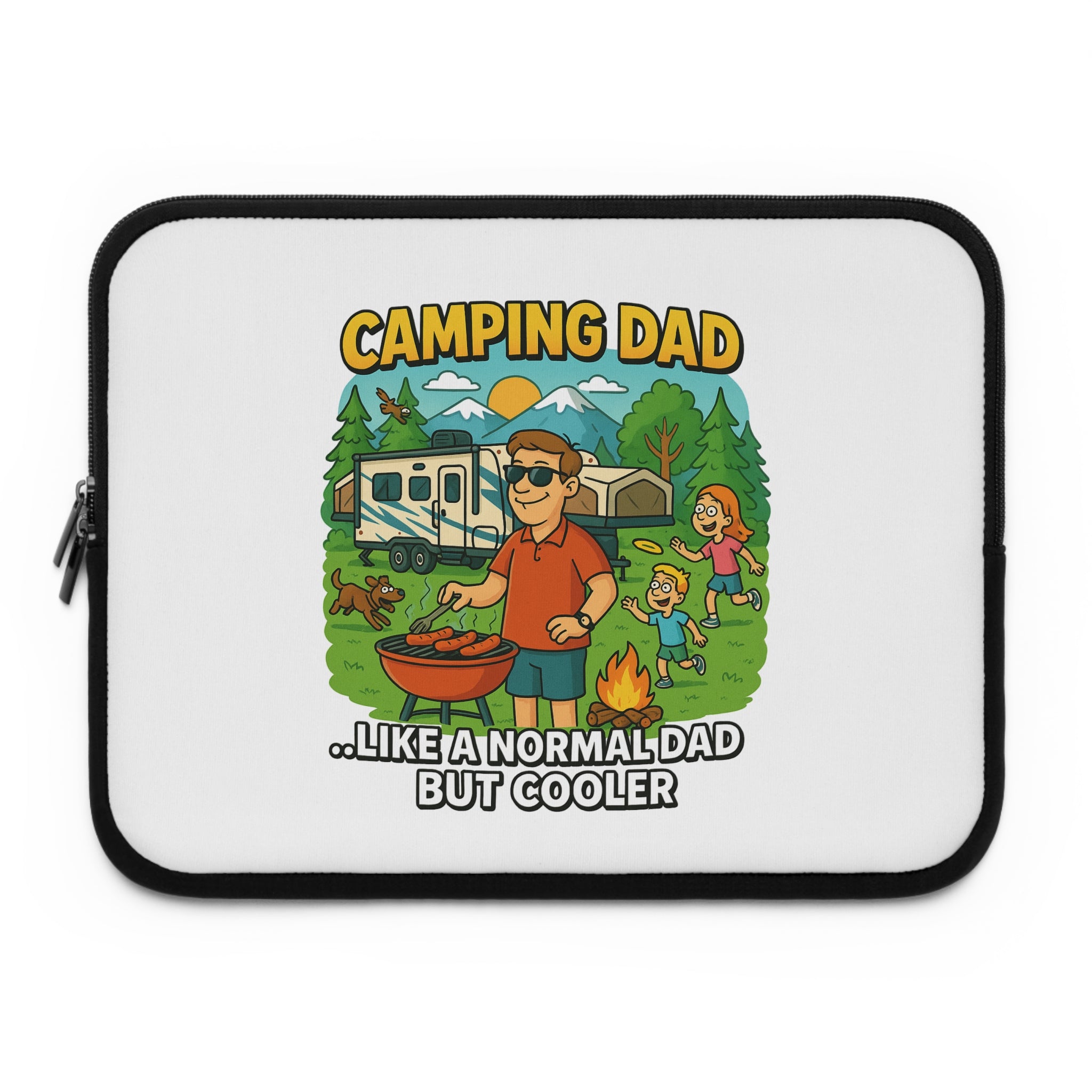 Camping Dad Laptop Sleeve - Fun Gift for Outdoor Enthusiasts