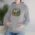 Campfire Adventure Hoodie with Retro Design, Cozy Gift for Outdoor Lovers, Perfect for Camping, Road Trips, and Casual Wear